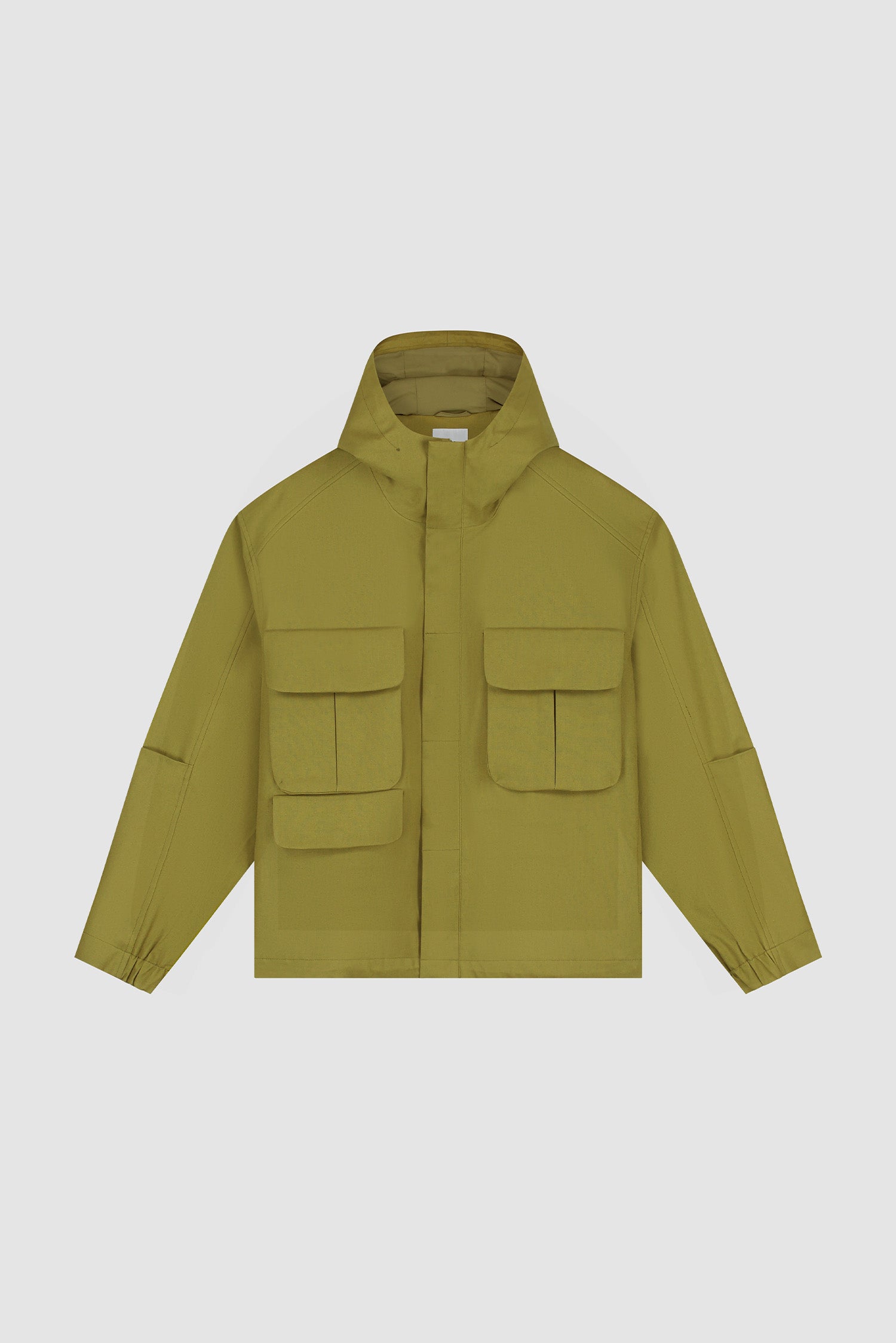 Veste technique en lin verte, vue de face