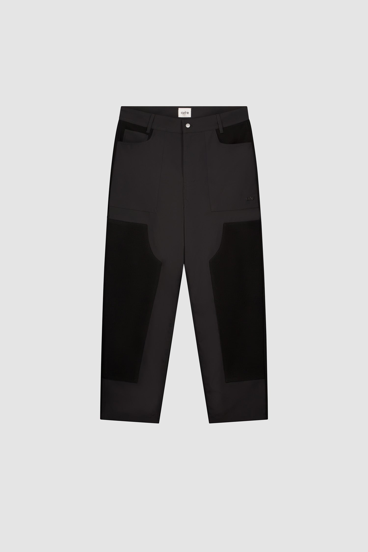 Nylon/wool Combo Pants - Black