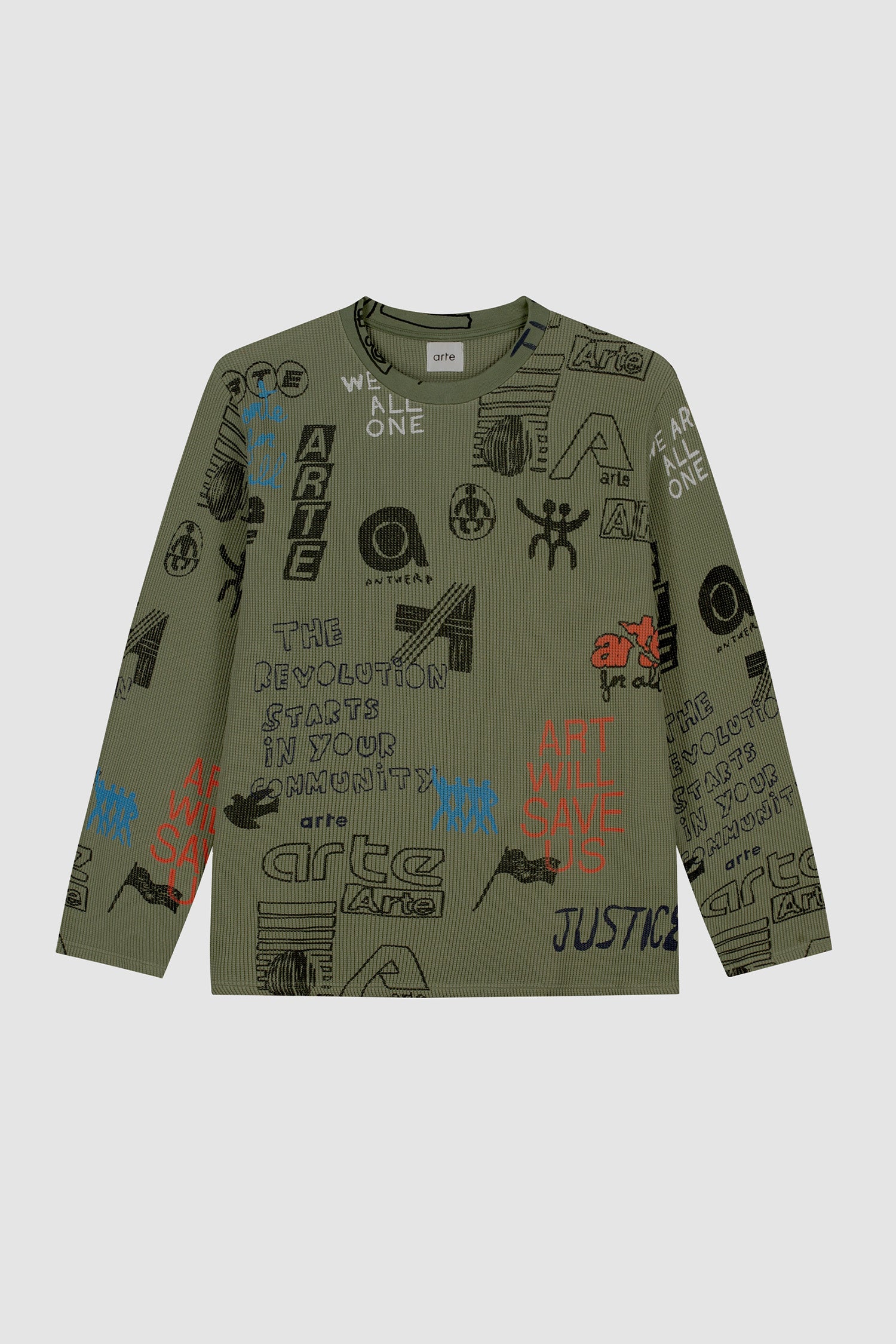 Allover Waffle Longsleeve - Green