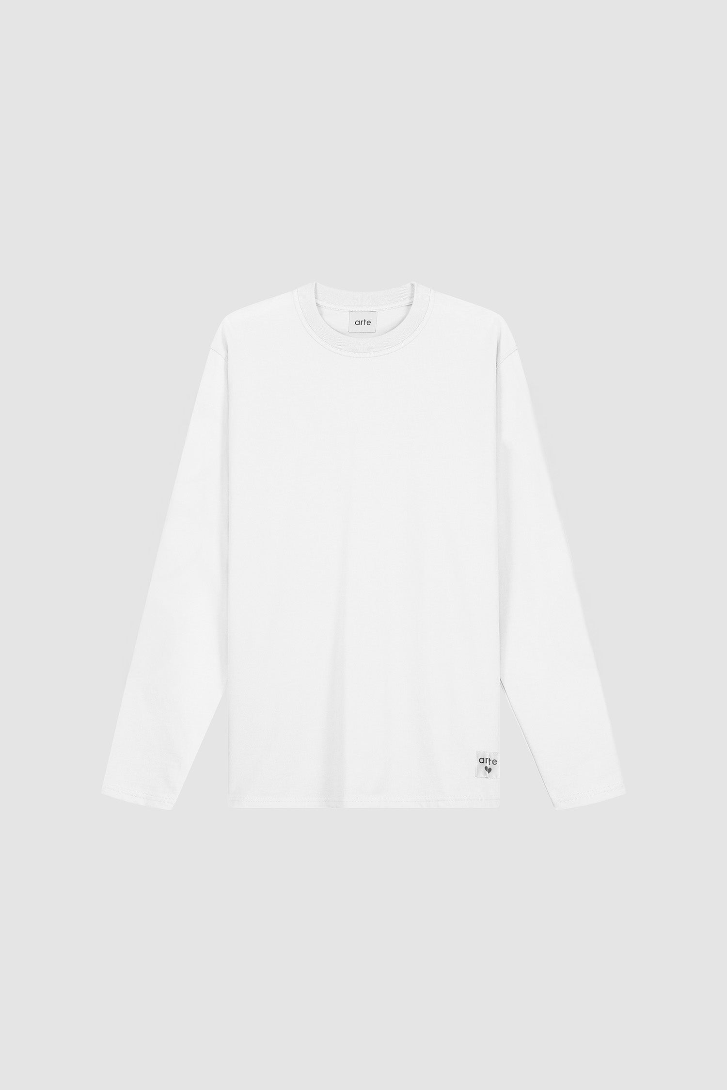 T-shirt à manches longues réversible blanc, vue de face