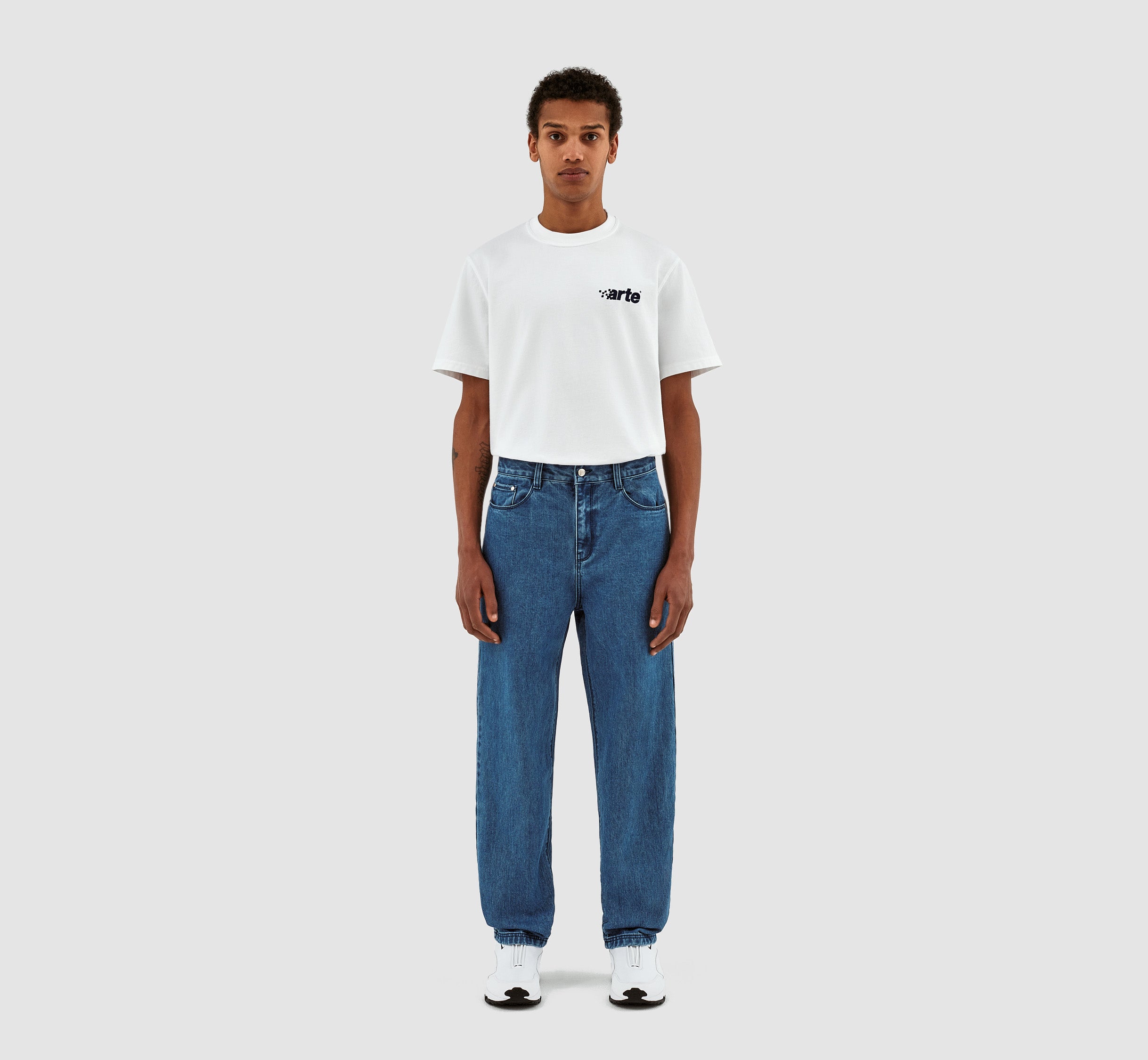 Paul Pocket Logo Denim Pants - Bleu lavé