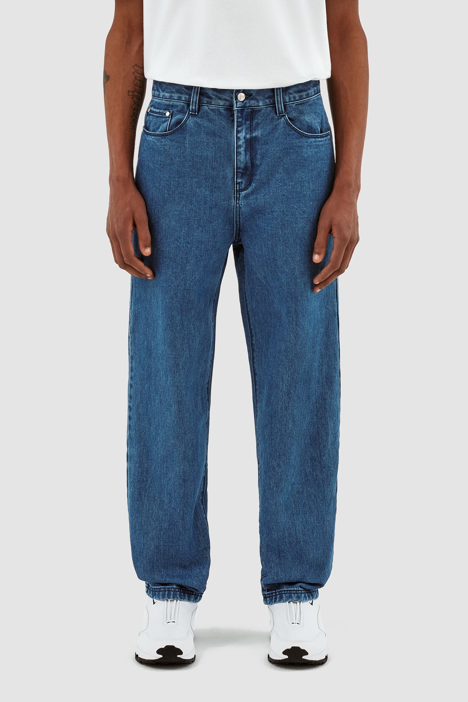 Paul Pocket Logo Denim Pants - Bleu lavé