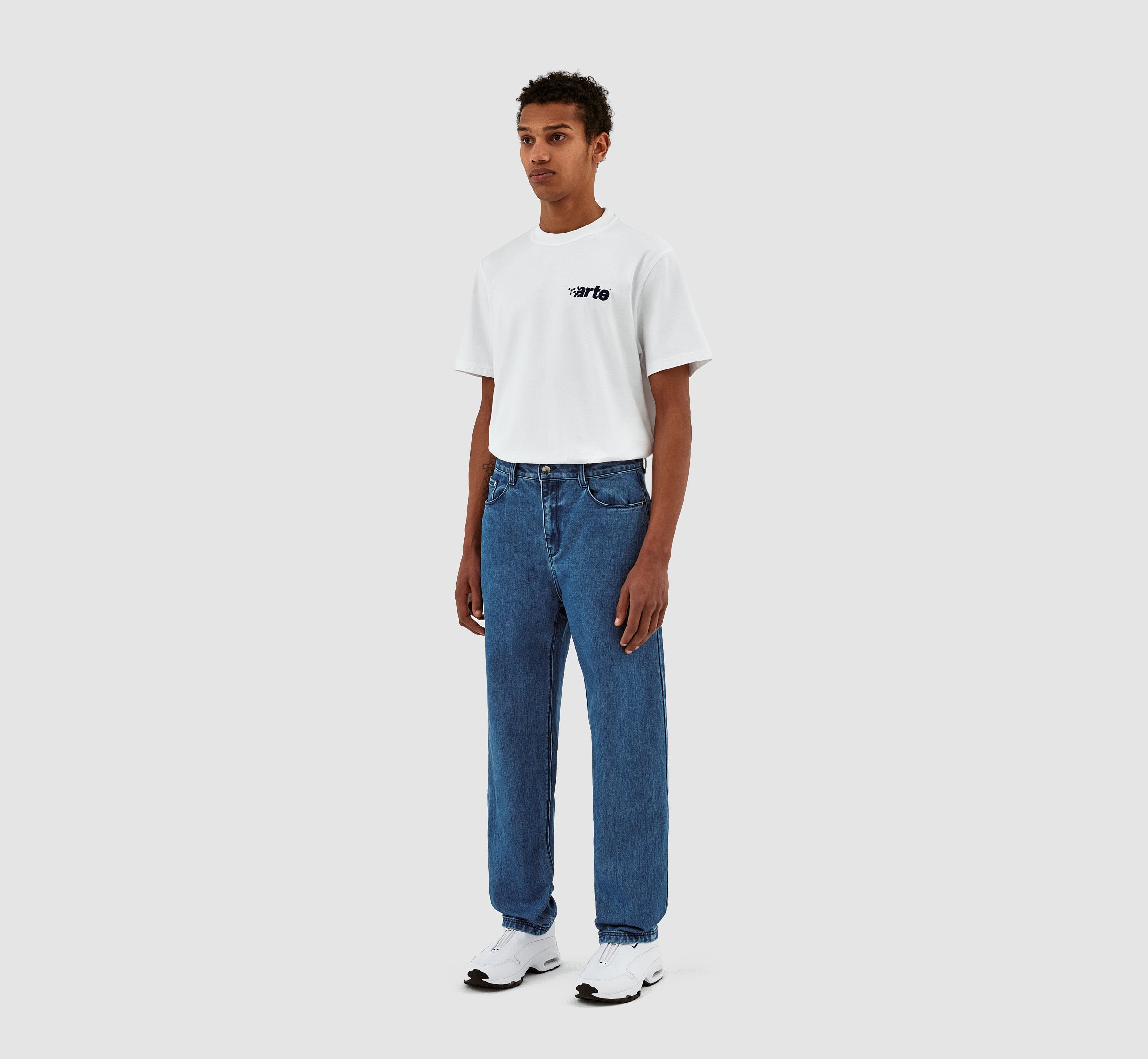Paul Pocket Logo Denim Pants - Bleu lavé
