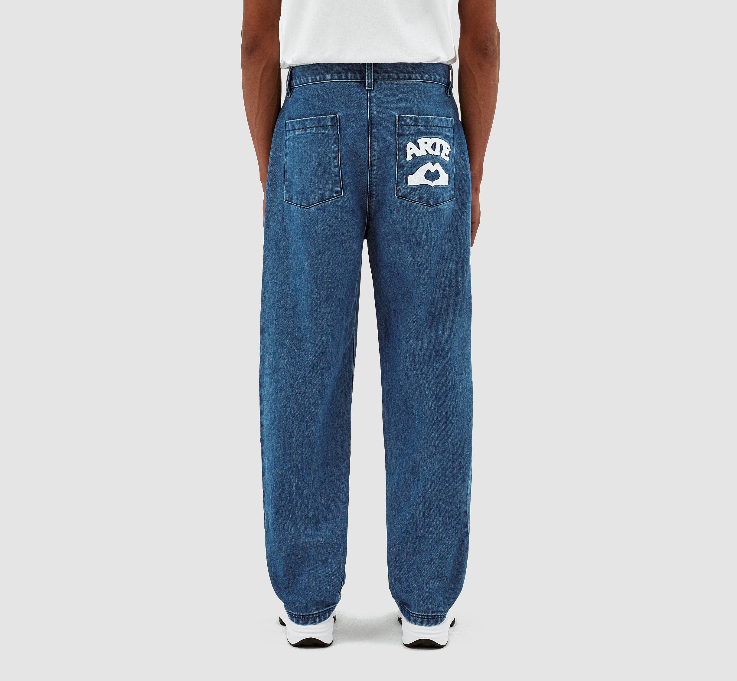 Paul Pocket Logo Denim Pants - Bleu lavé