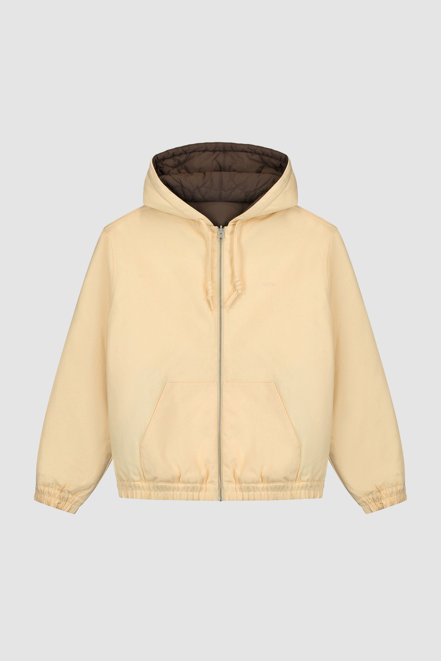 Reversible Hooded Jacket in Cream