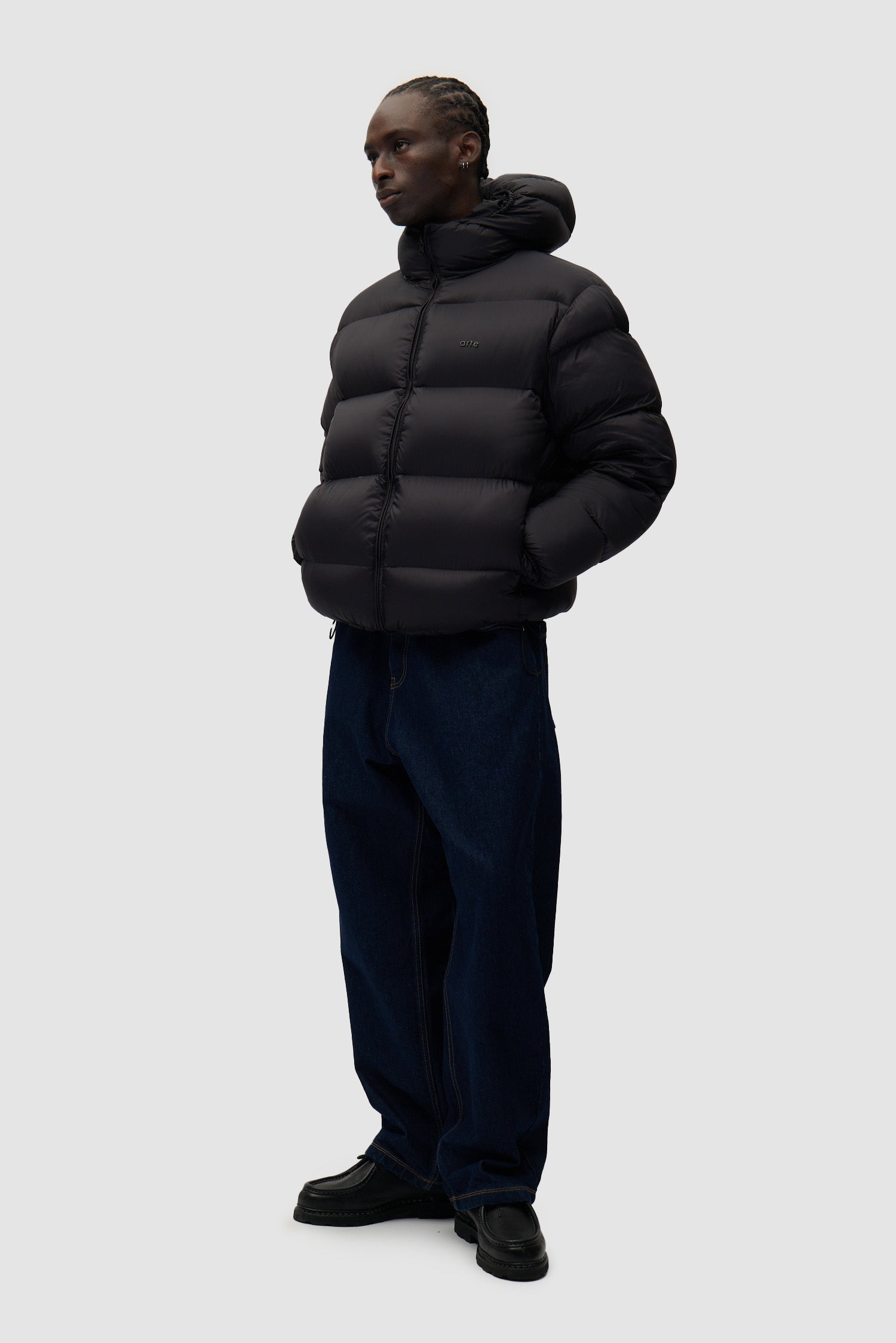 Reversible Puffer Jacket - Black