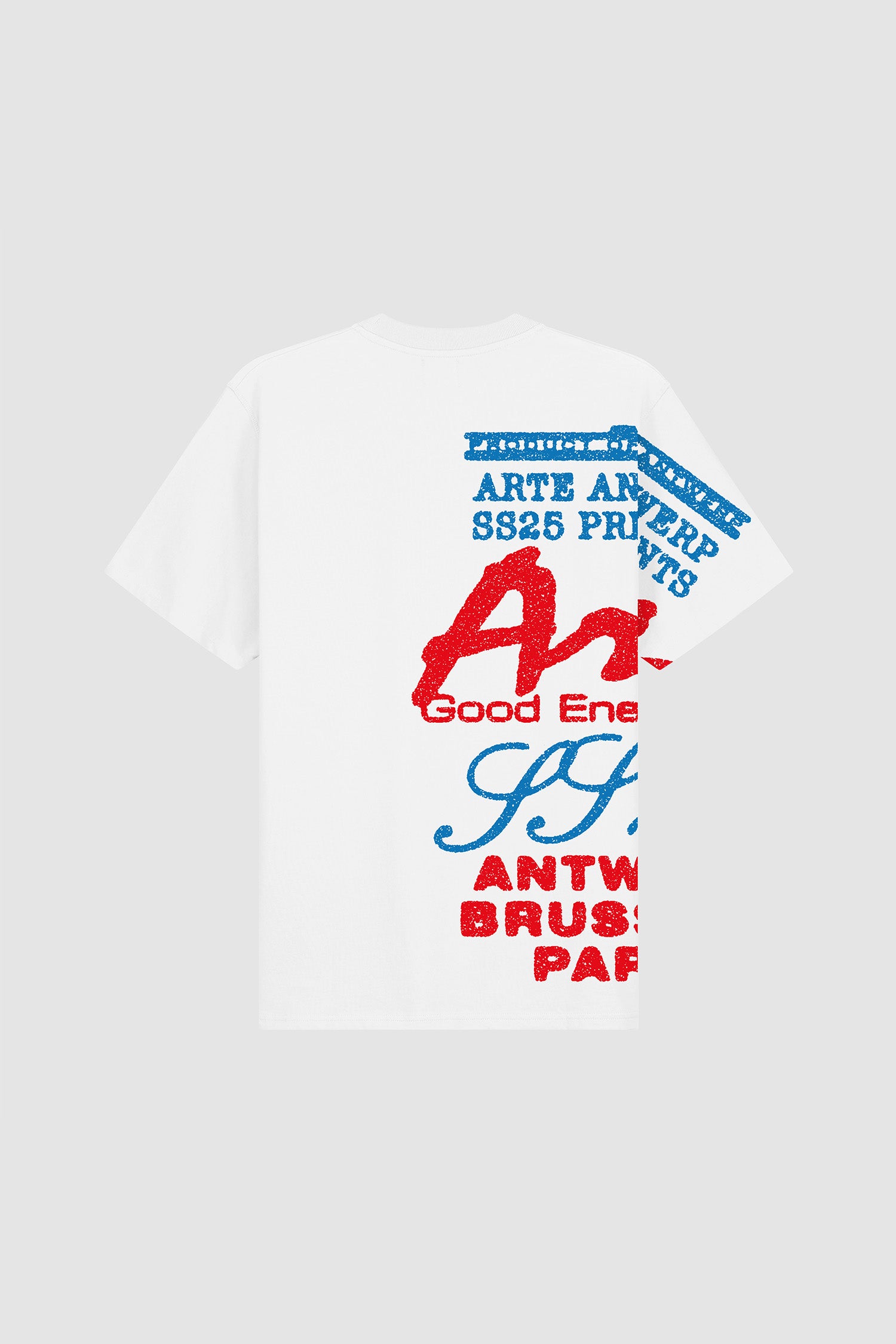 Side Print T-shirt in White, front view