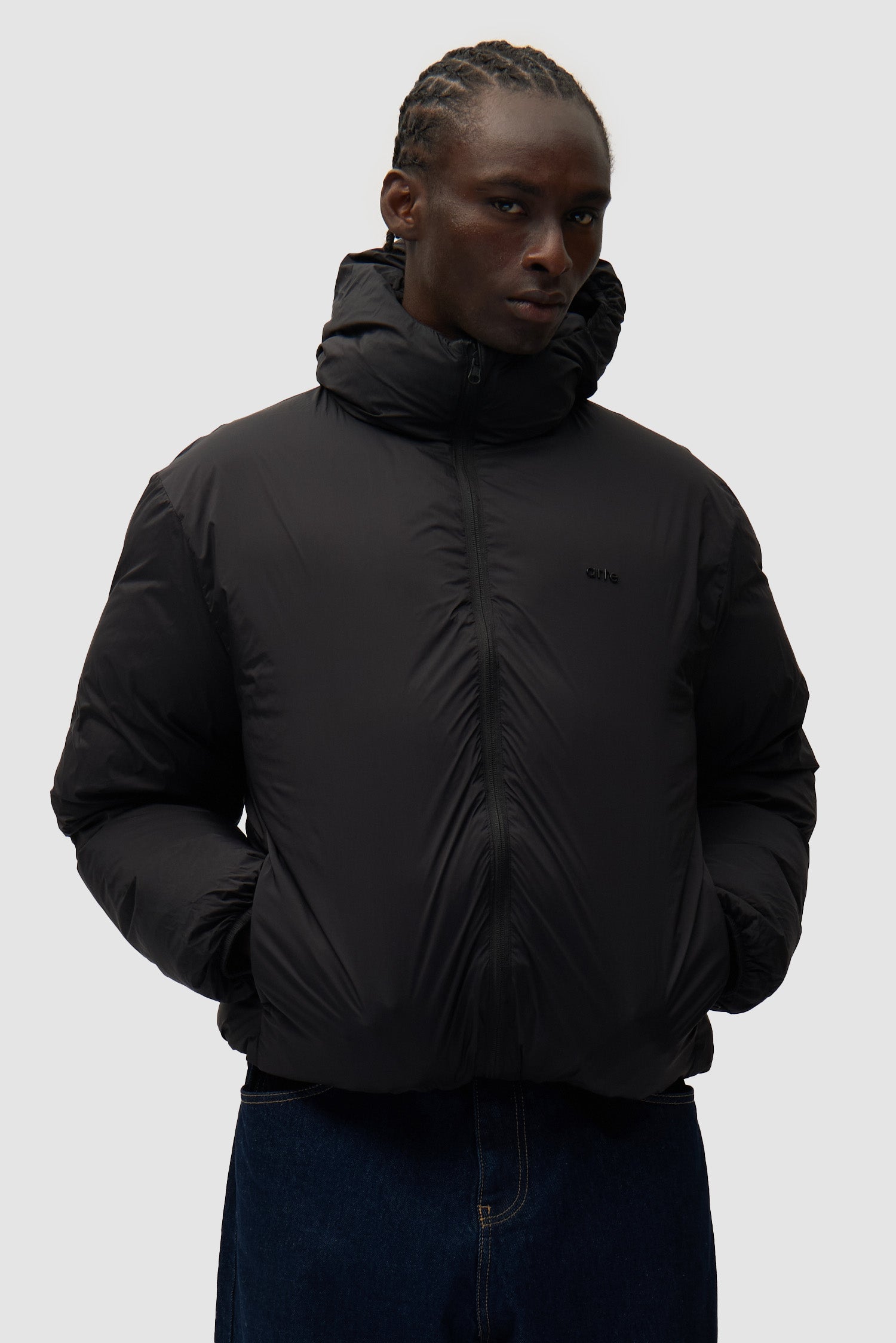 Reversible Puffer Jacket - Black