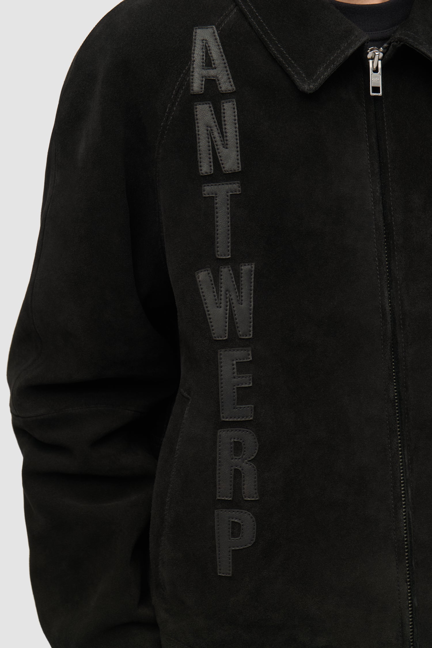 Veste à empiècements en cuir - Noir