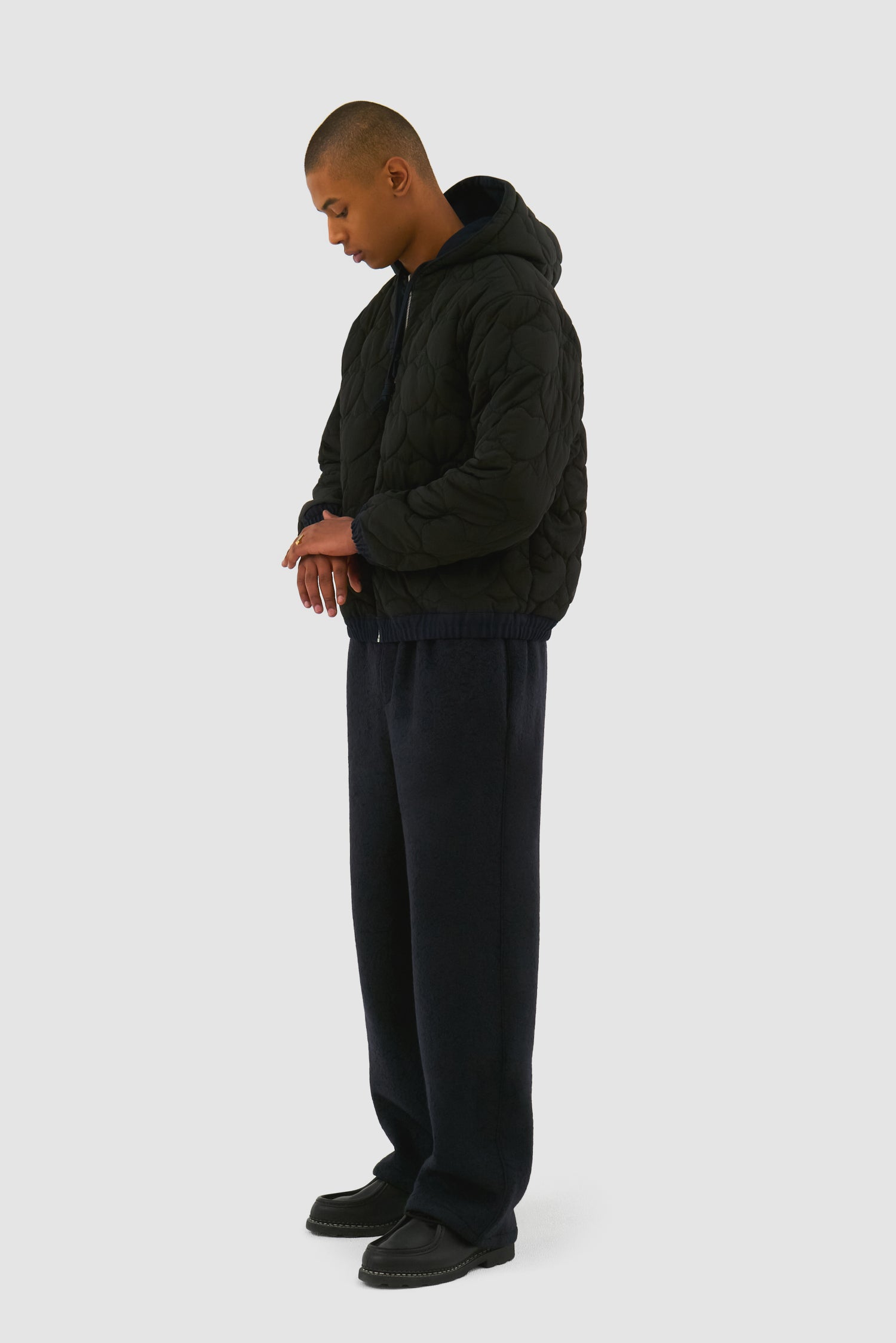 Reversible Hooded Jacket in Navy