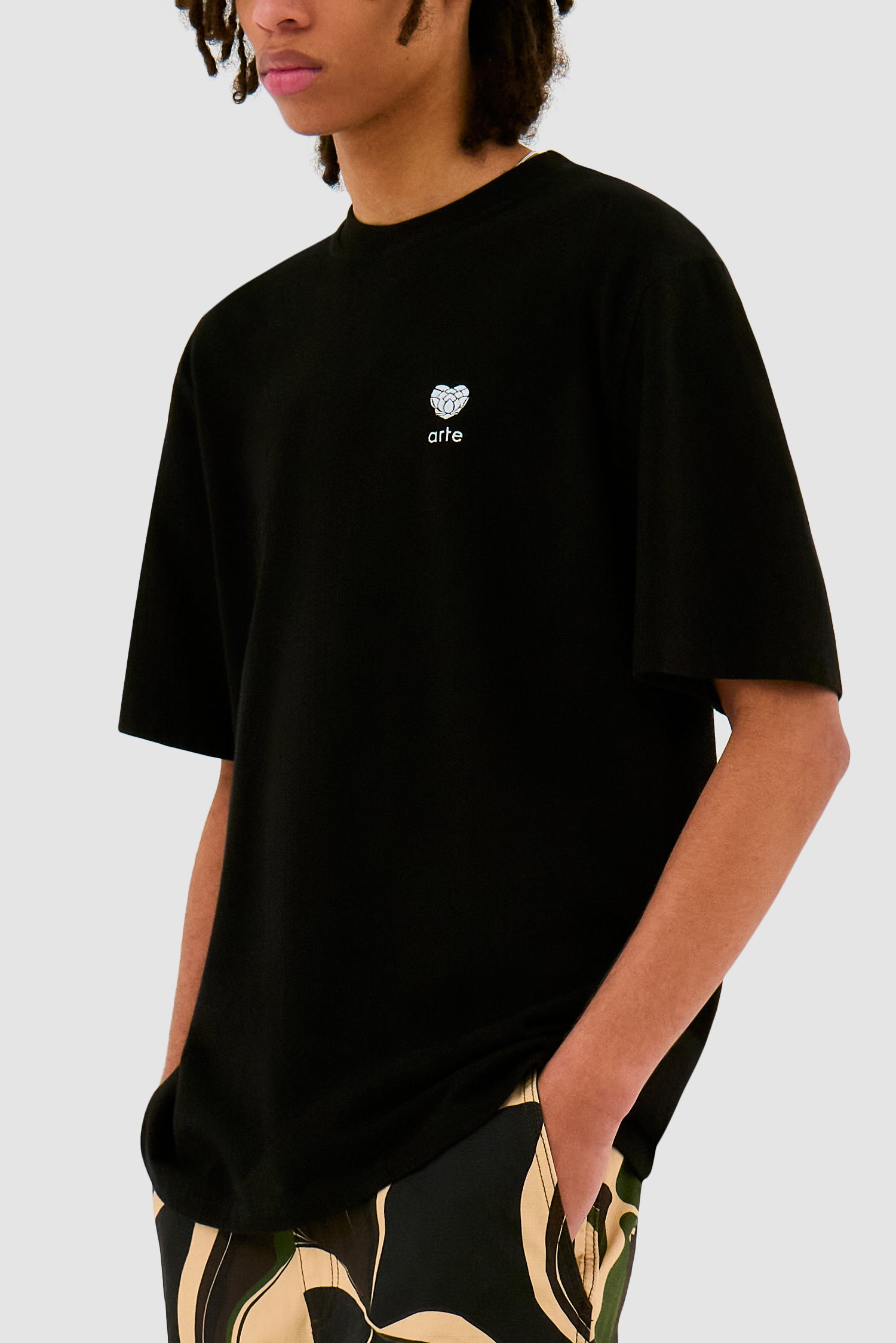 T-shirt avec logo en forme de cœur - Noir