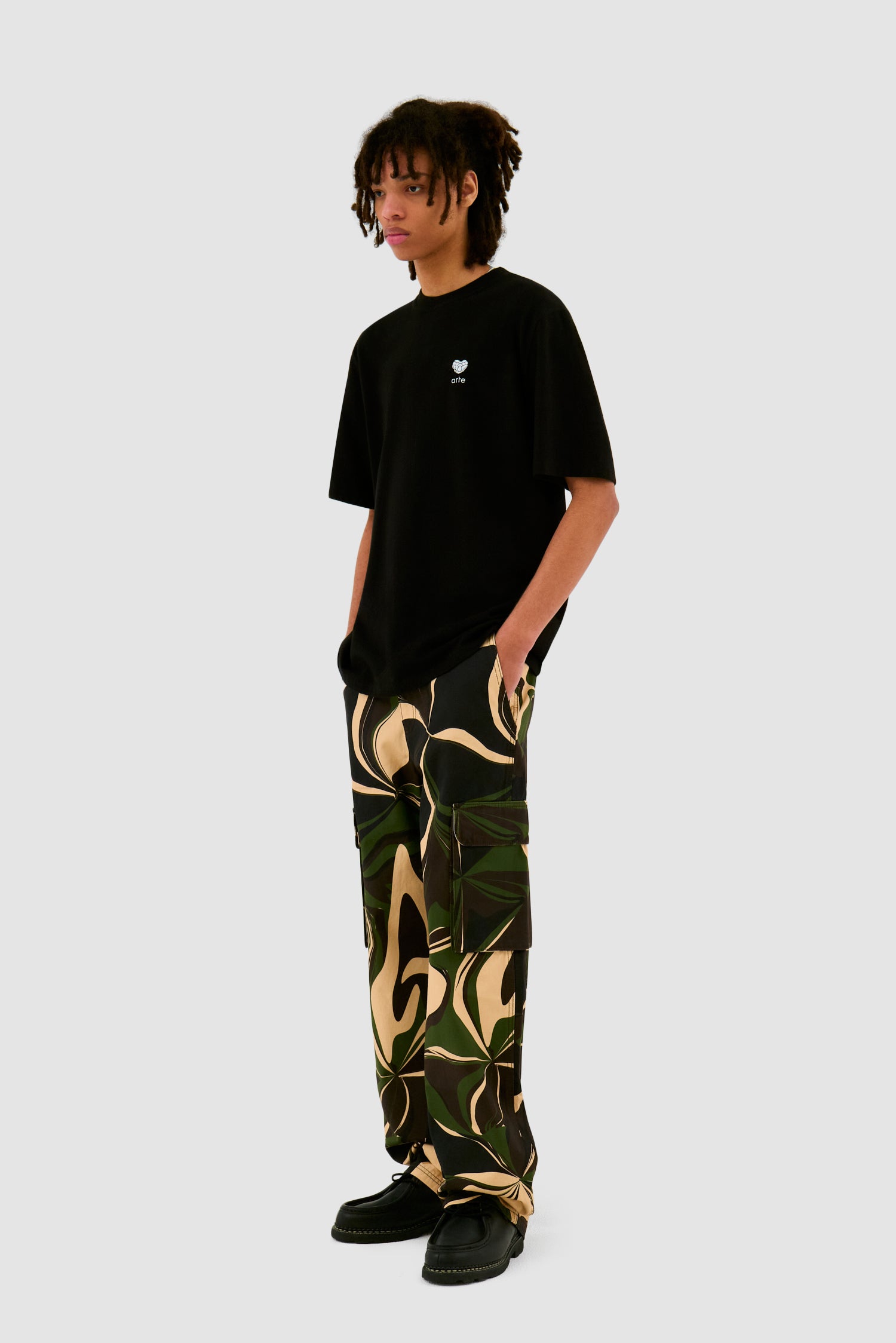 T-shirt avec logo en forme de cœur - Noir