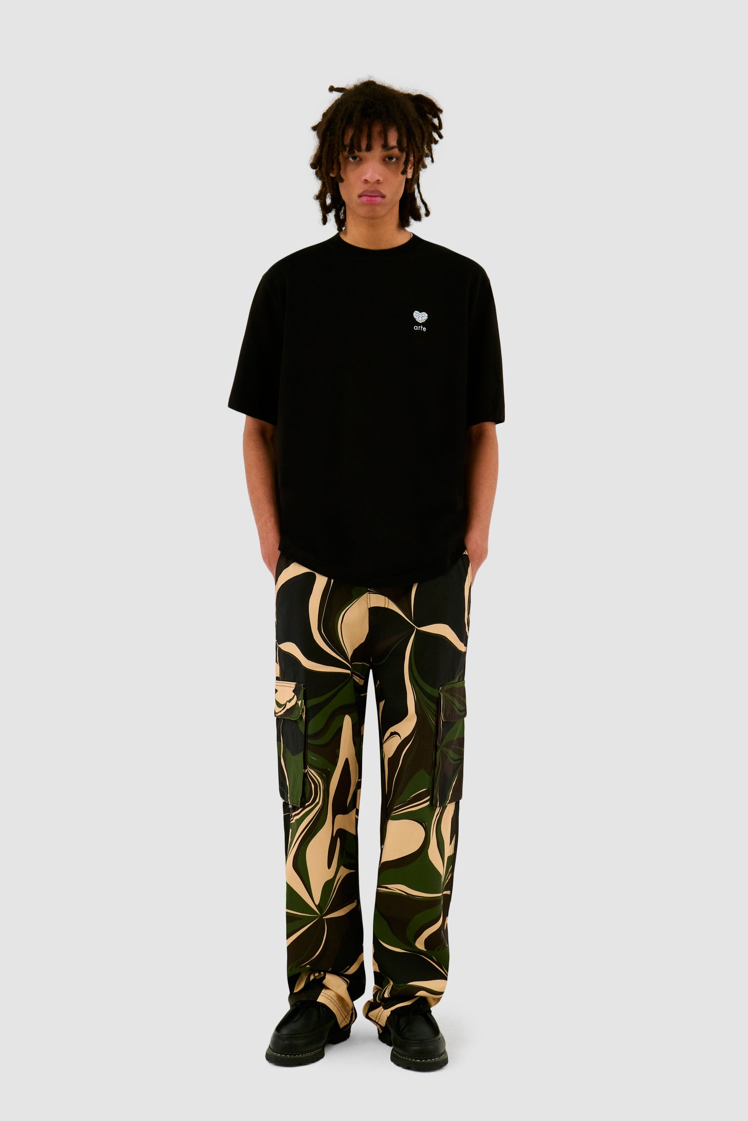 T-shirt avec logo en forme de cœur - Noir