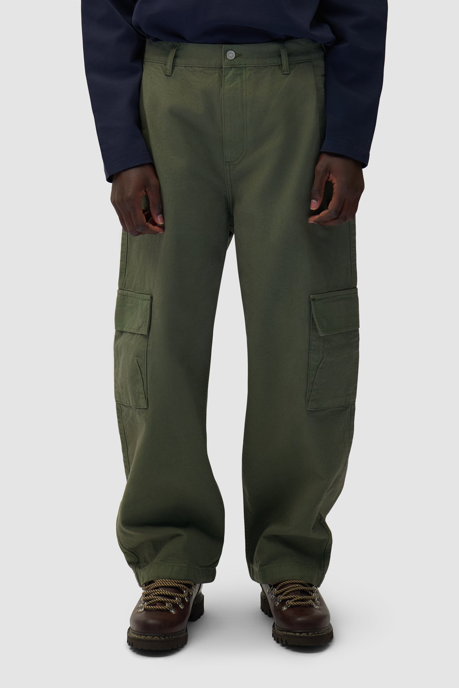 Low Cargo Pants - Green