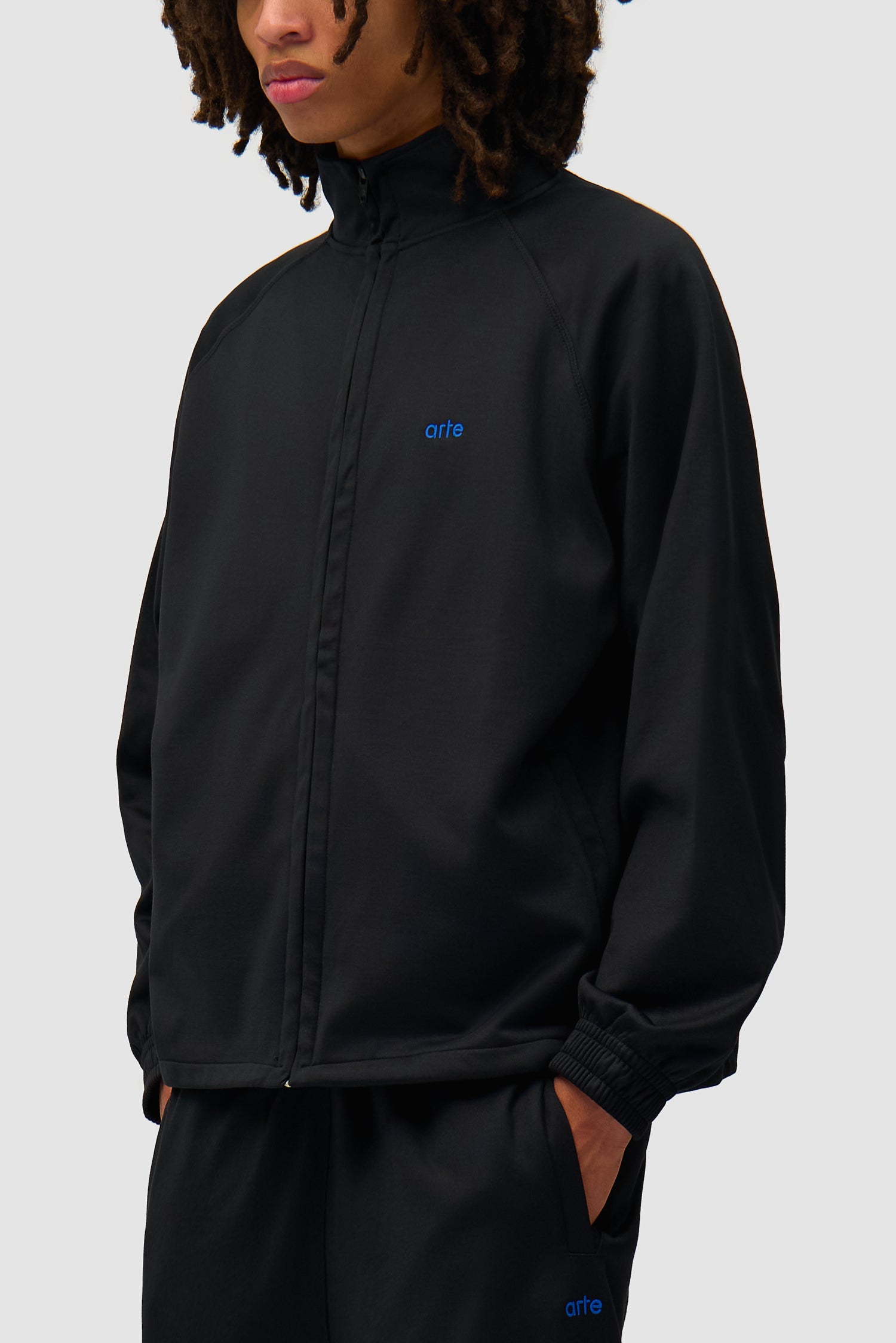 Carded Tracksuit Top - Black
