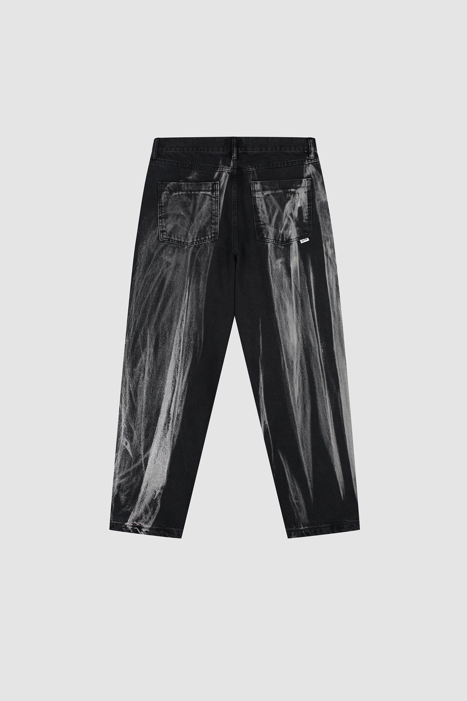 Washed Jeans Pants - Black Denim