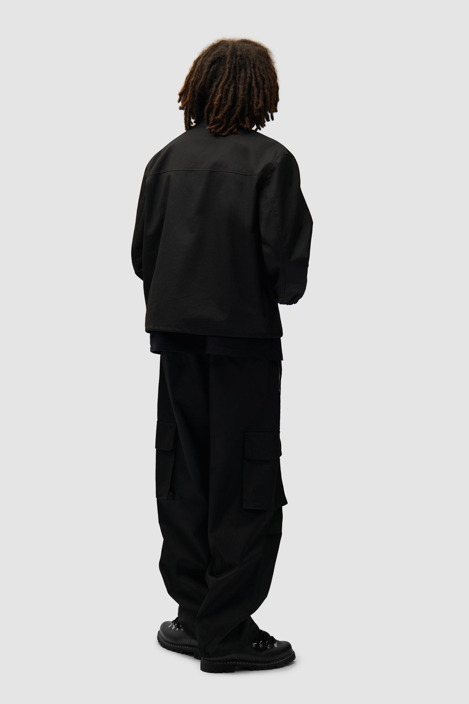 Waxed Ripstop Pants - Black