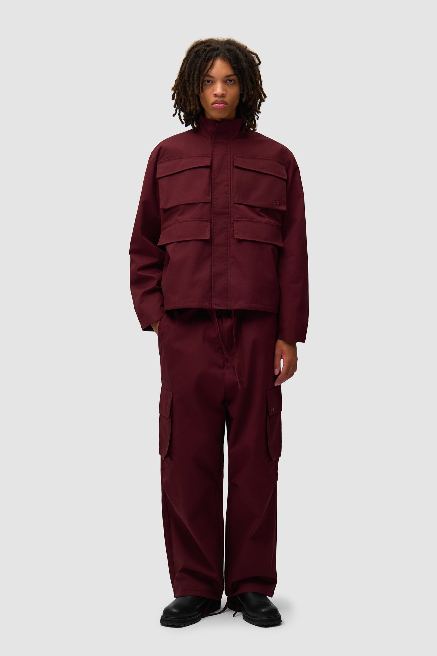 Waxed Ripstop Pants - Bordeaux