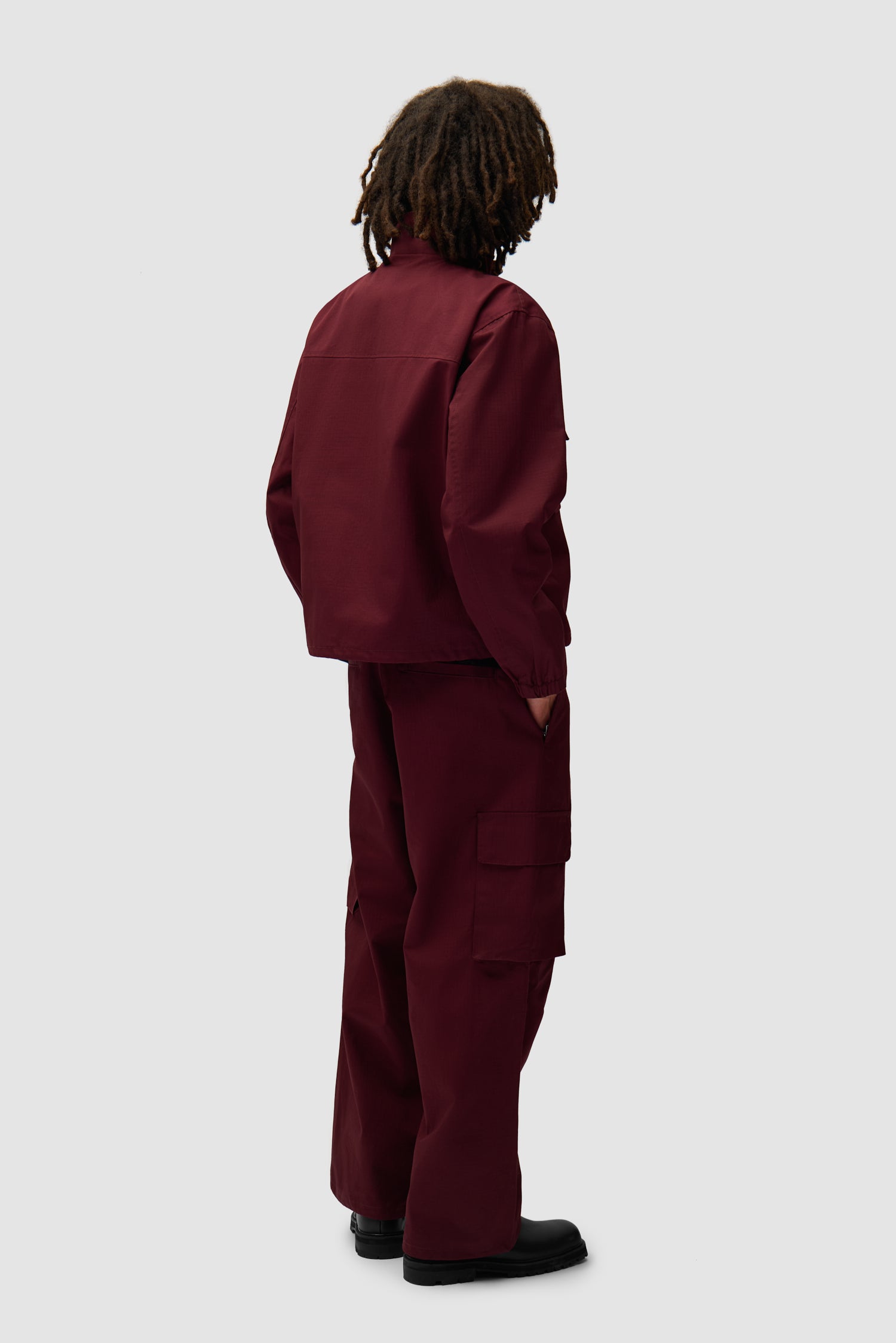 Waxed Ripstop Pants - Bordeaux