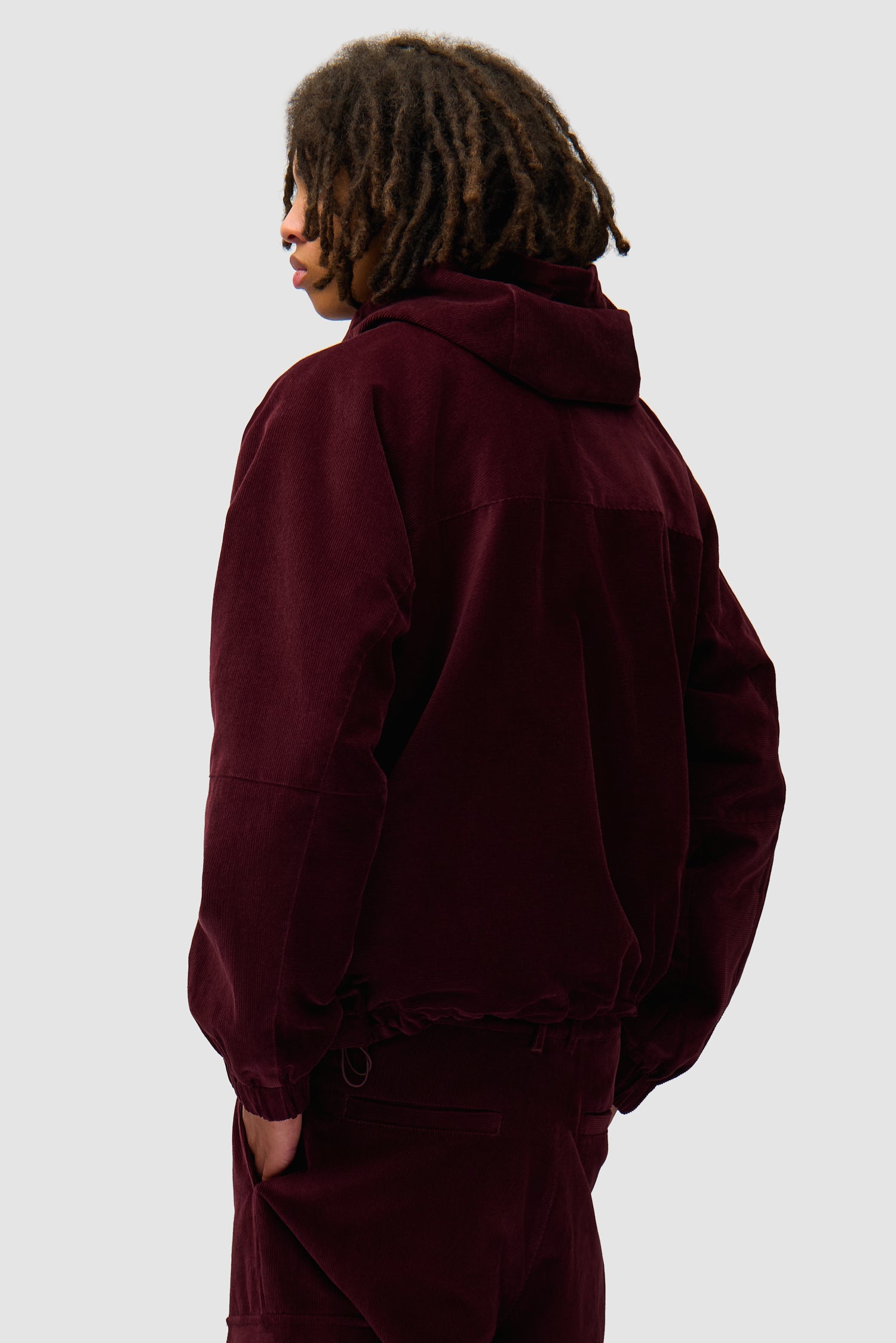 Corduroy Technical Jacket - Bordeaux