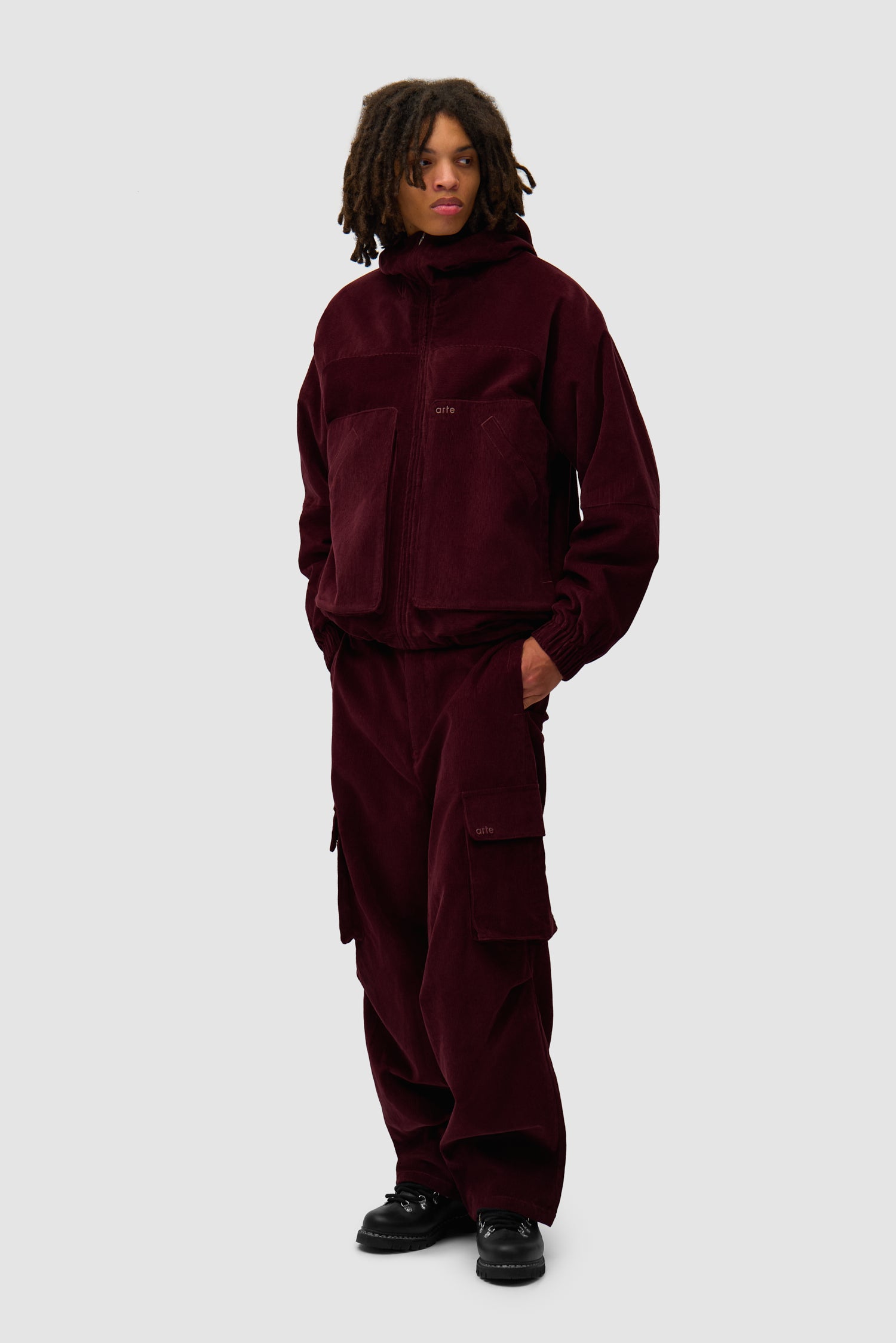 Corduroy Technical Jacket - Bordeaux