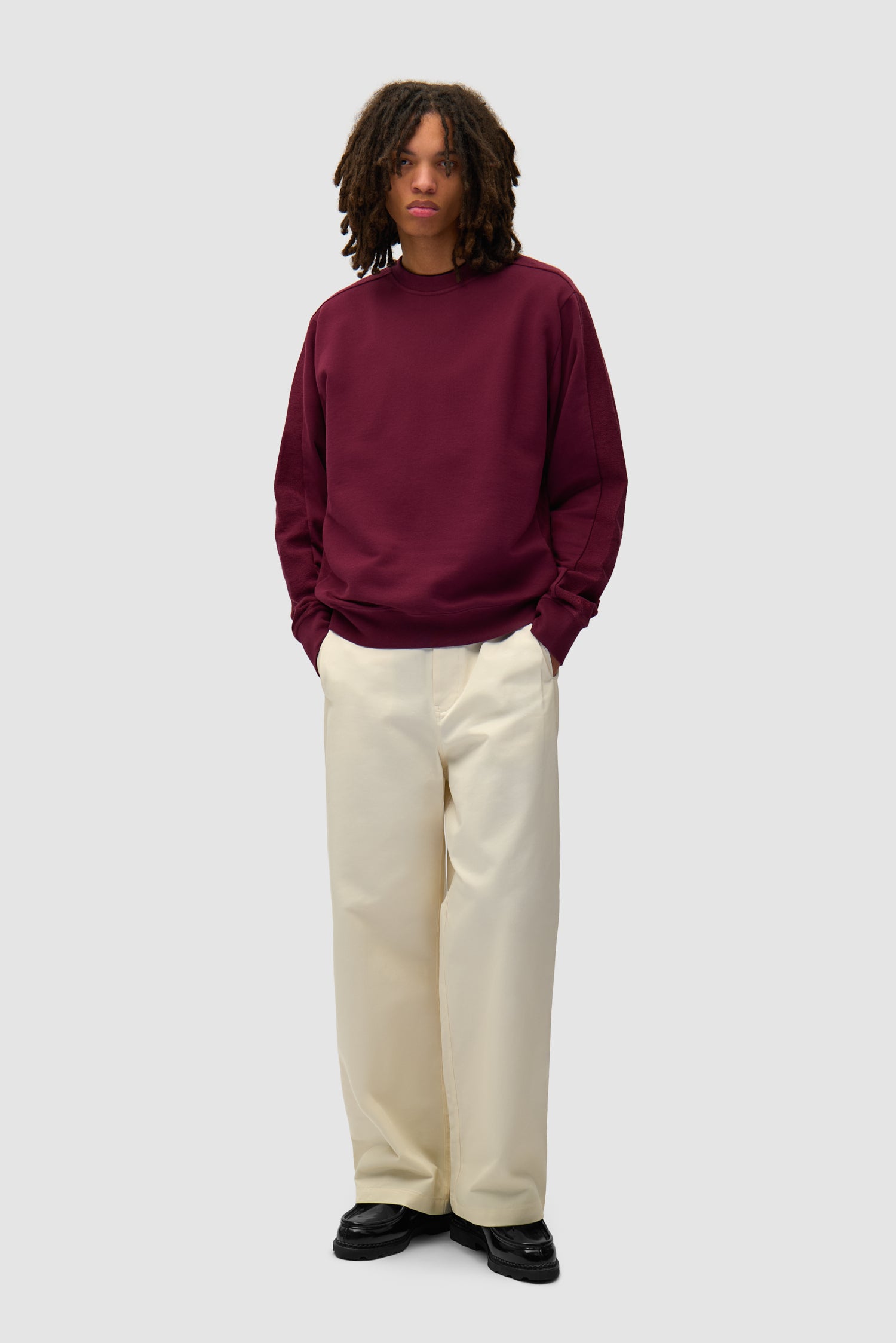 In/Out Crewneck - Bordeaux