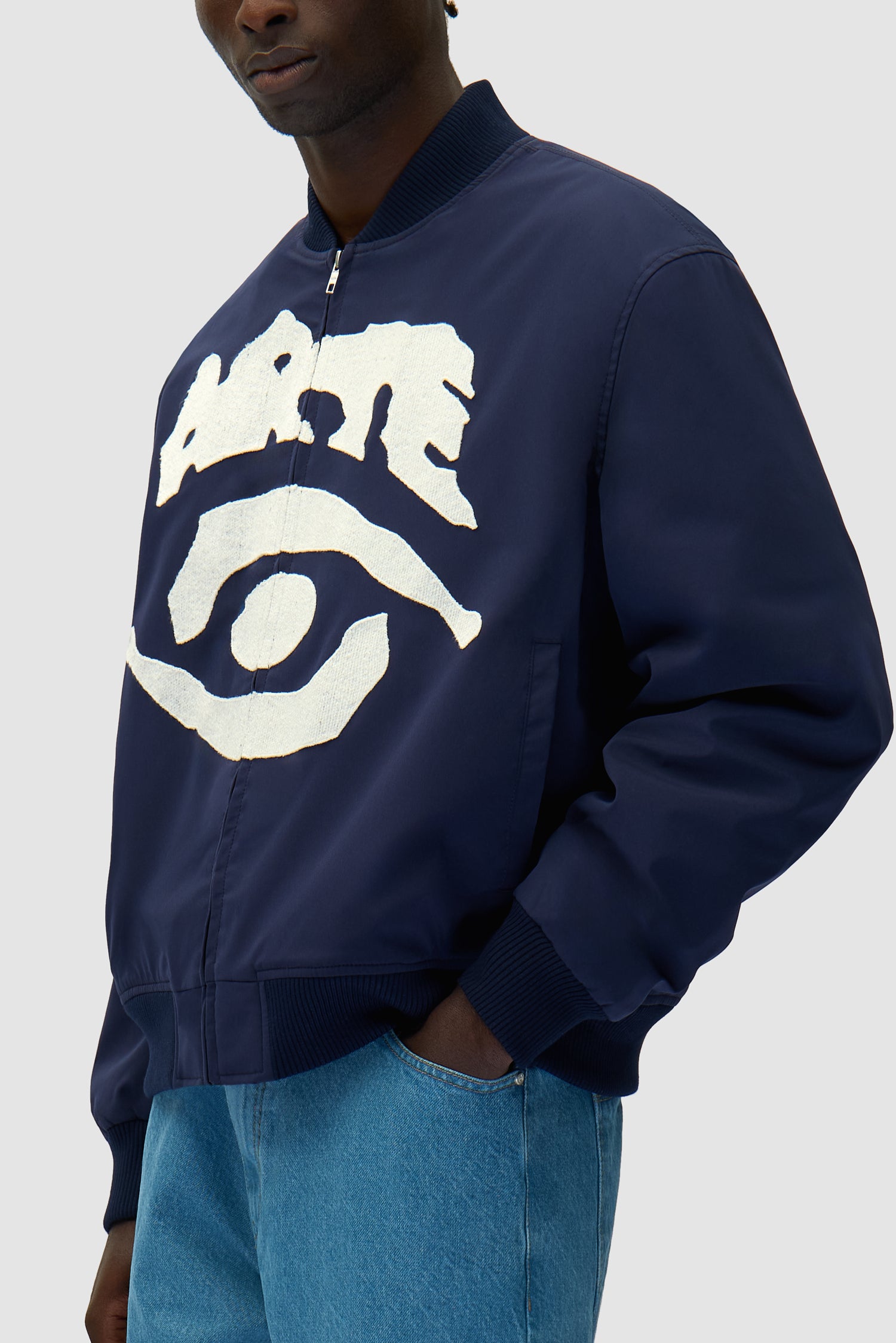 Eye Bomber Jacket - Navy