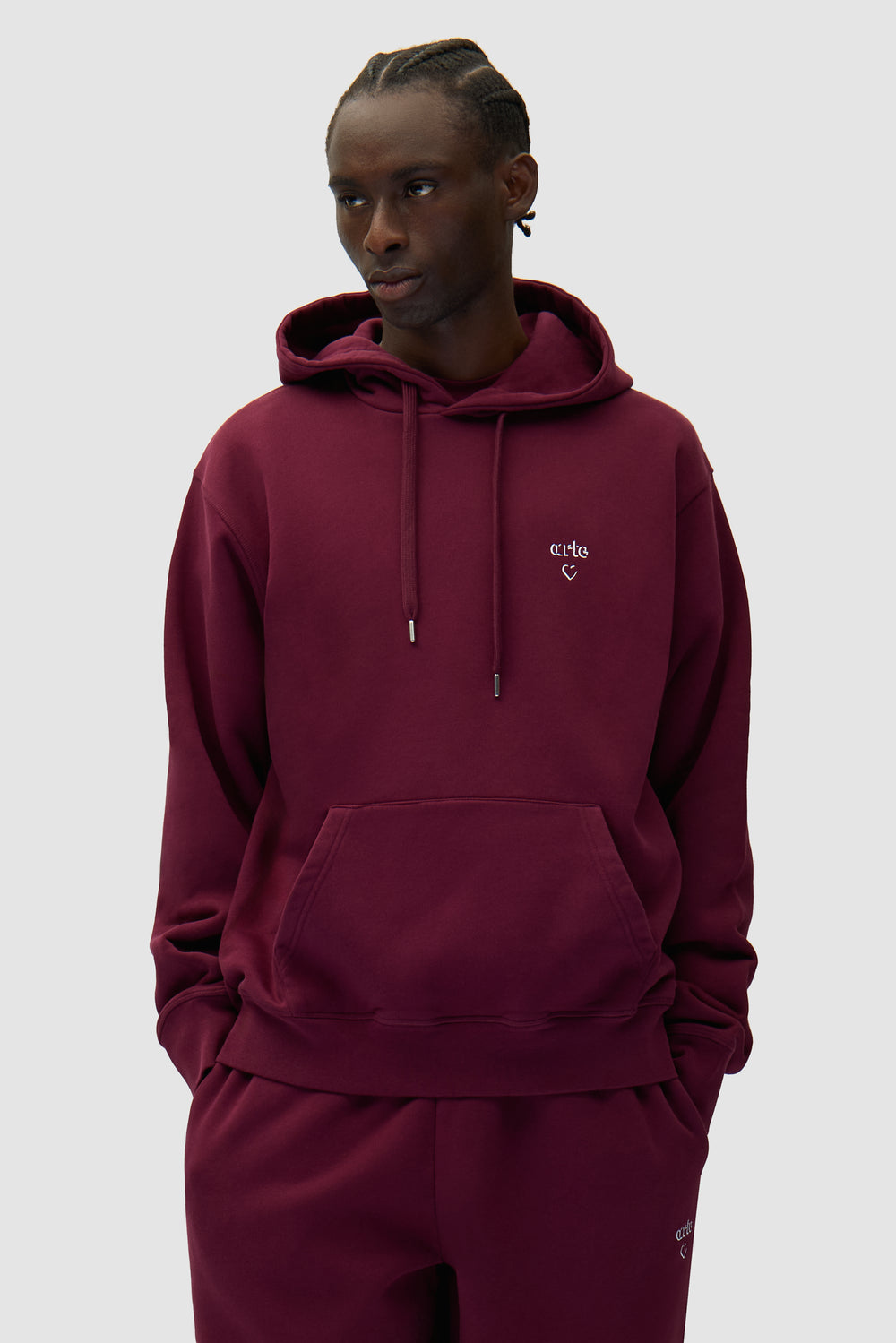 Arte Heart Hoodie - Bordeaux