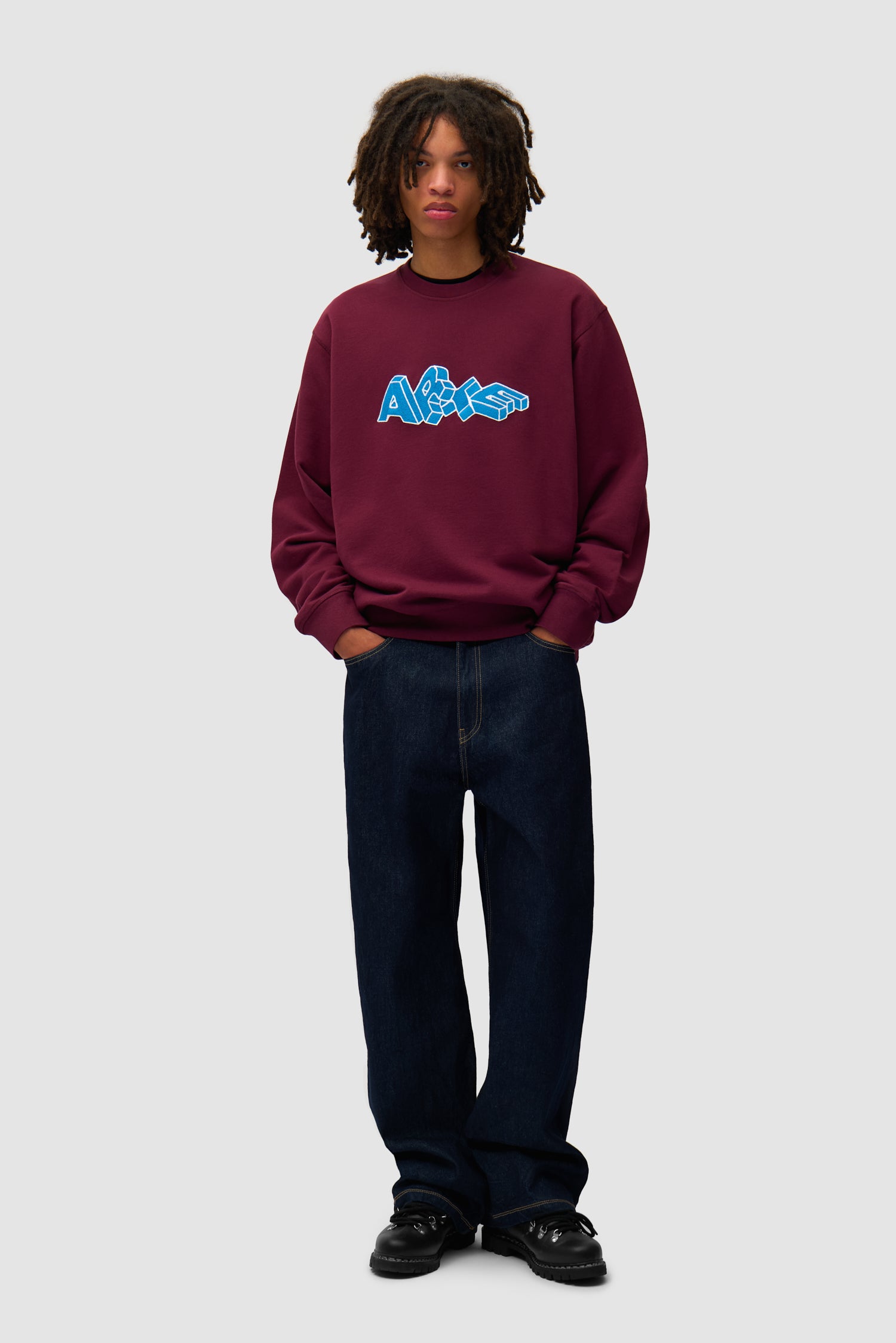Arte Blocks Crewneck - Bordeaux