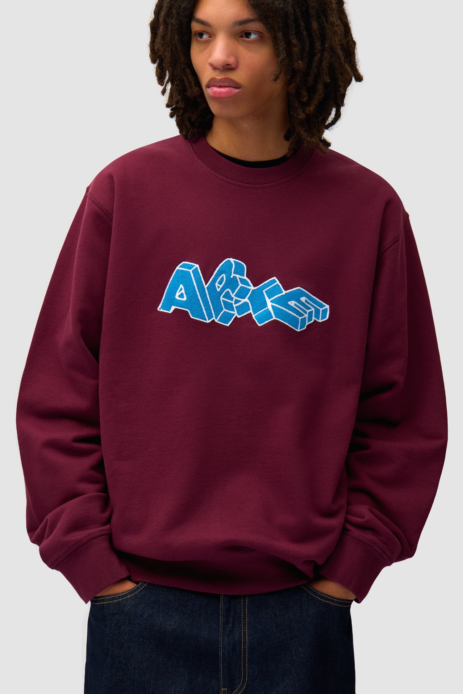 Arte Blocks Crewneck - Bordeaux