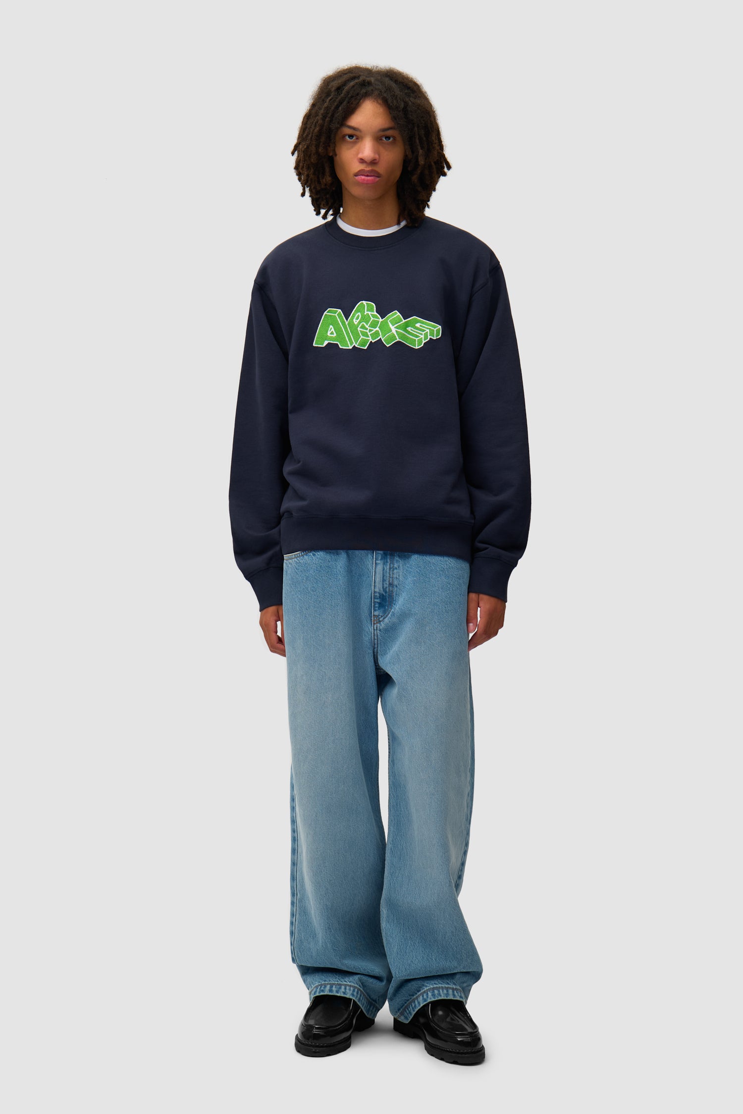 Arte Blocks Crewneck - Navy