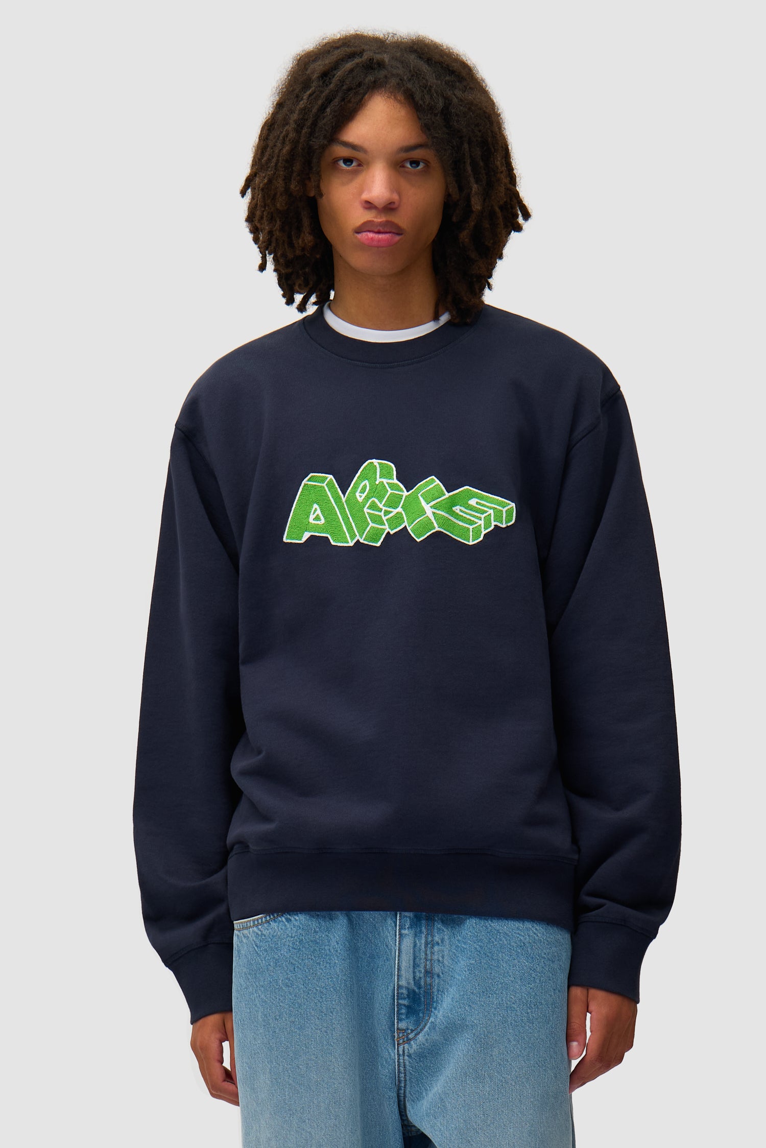 Arte Blocks Crewneck - Navy