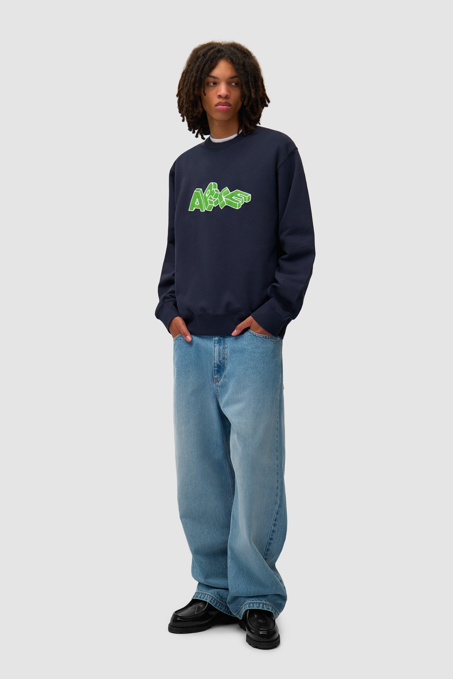 Arte Blocks Crewneck - Navy