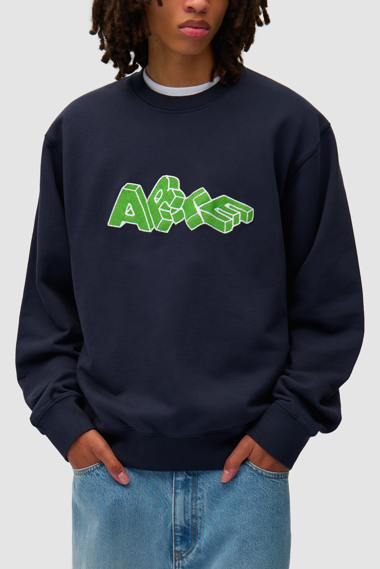 Arte Blocks Crewneck - Navy
