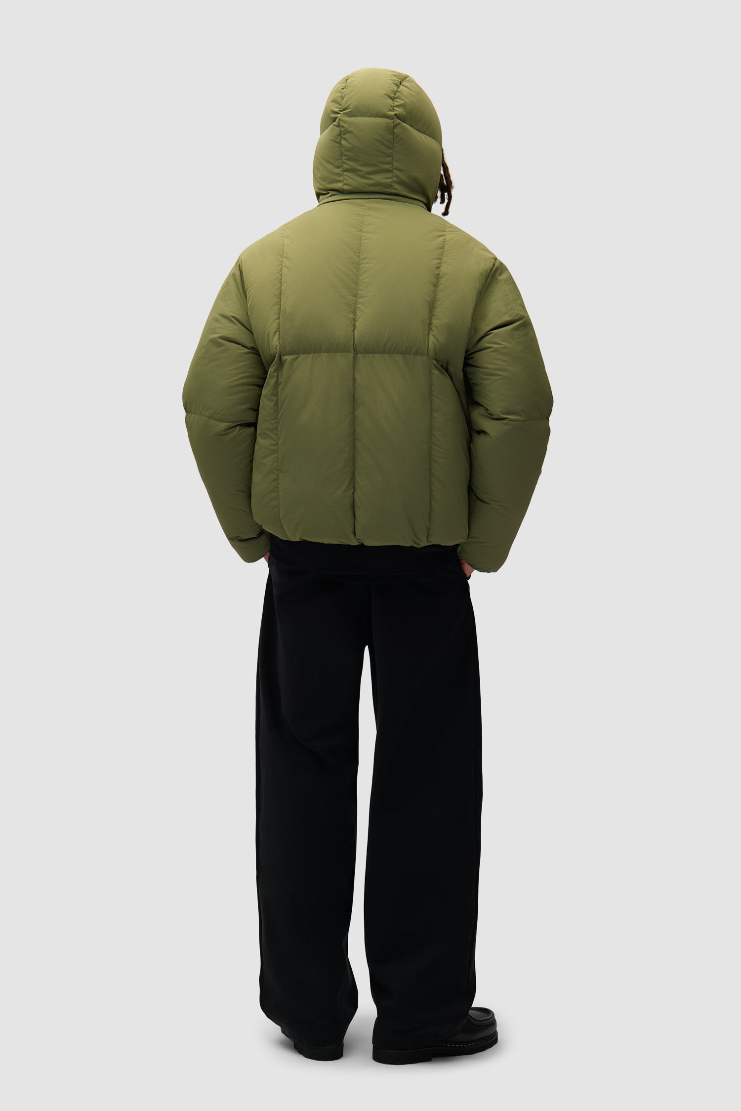 Special Cuts Puffer Jacket - Green