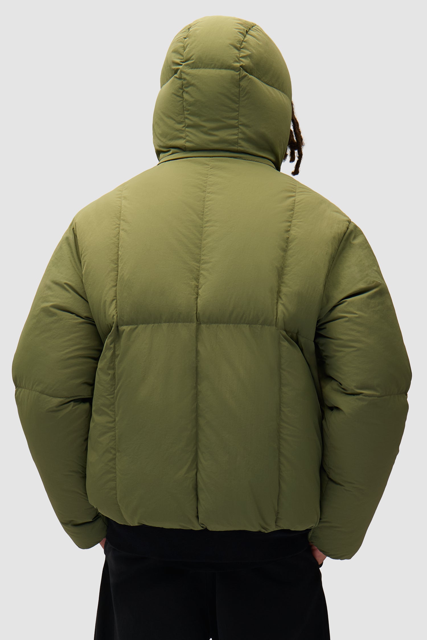 Special Cuts Puffer Jacket - Green