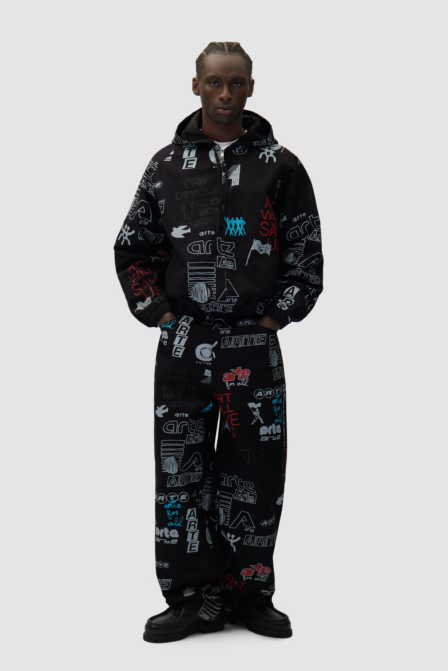 Pantalon Graffiti Allover - Noir