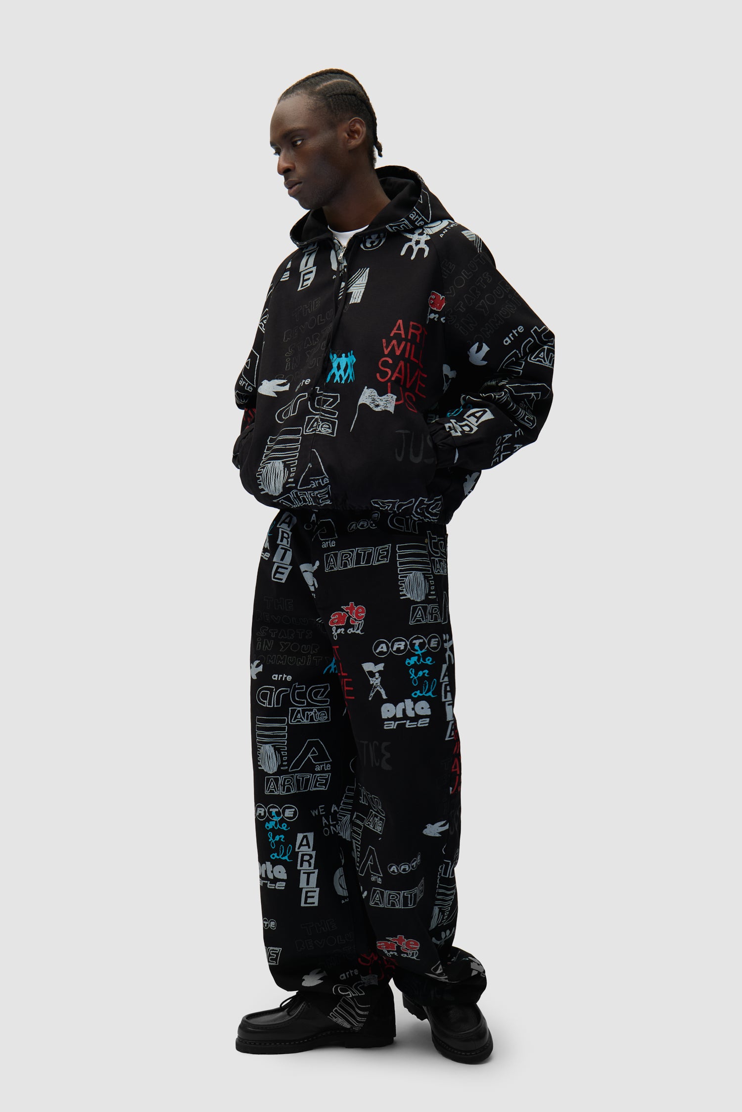 Pantalon Graffiti Allover - Noir