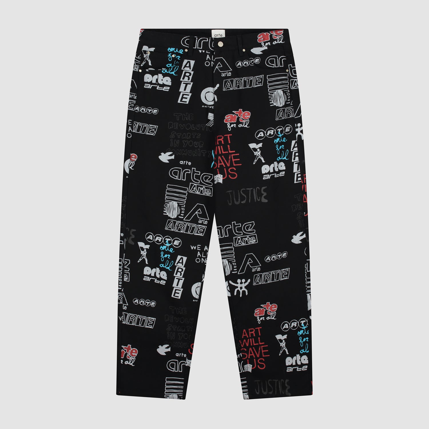 Graffiti Allover Pants - Black – Arte Antwerp