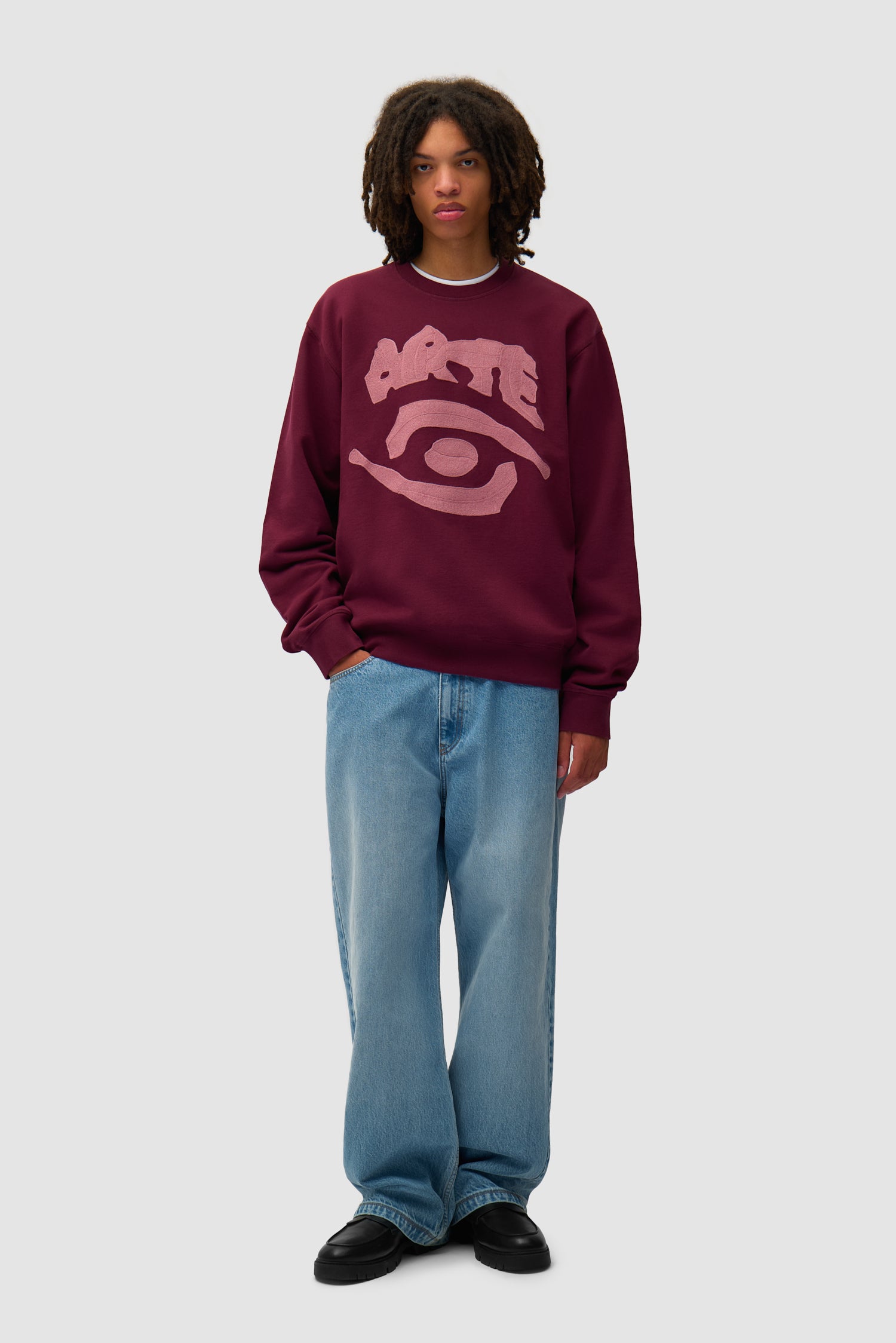 Eye Front Crewneck - Bordeaux