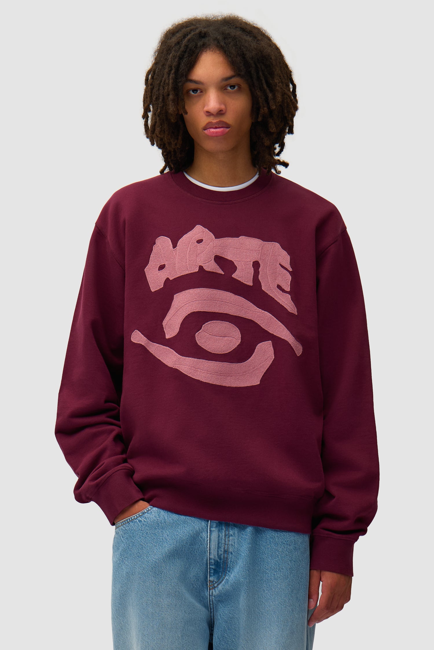 Eye Front Crewneck - Bordeaux