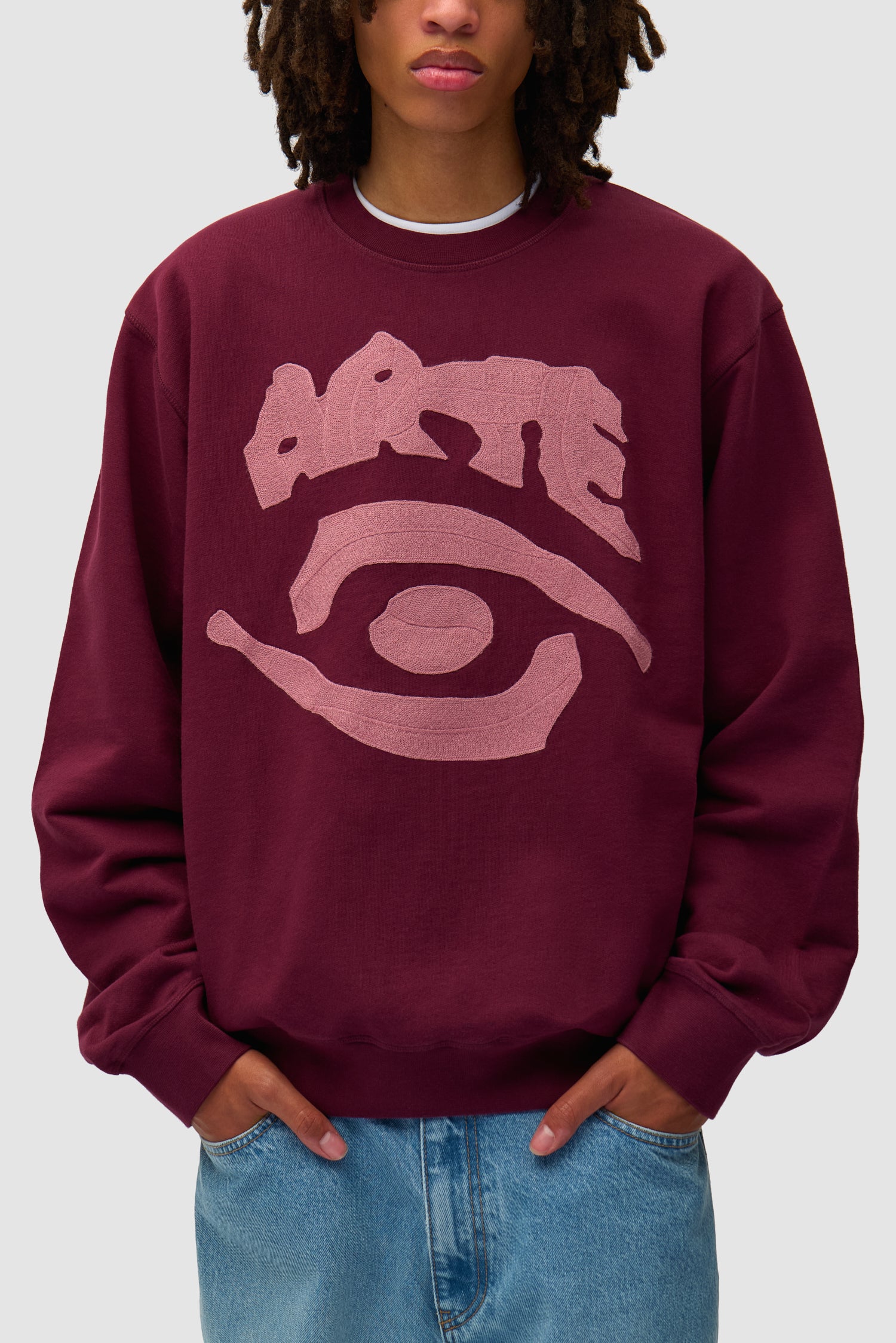 Eye Front Crewneck - Bordeaux