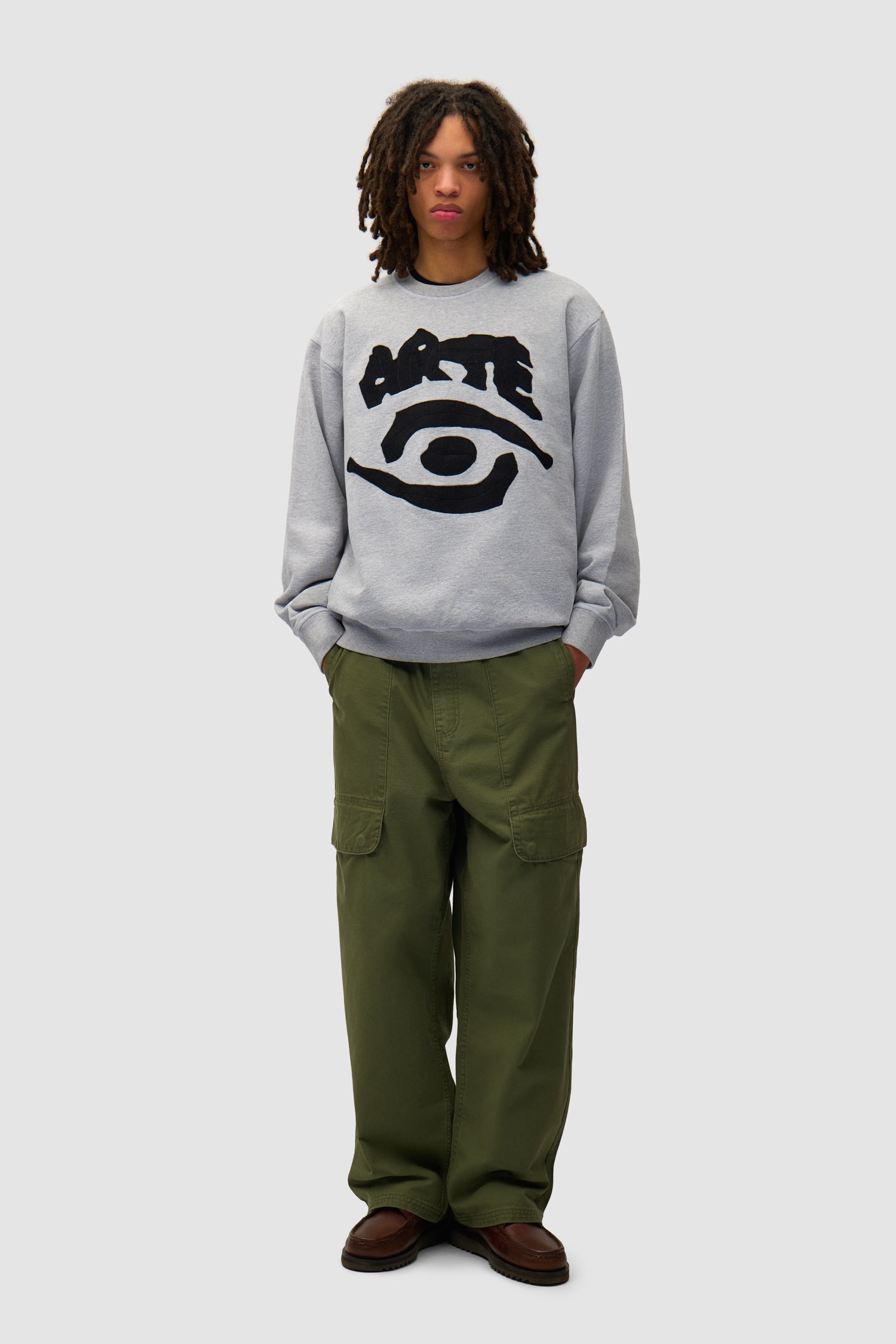 Eye Front Crewneck - Grey