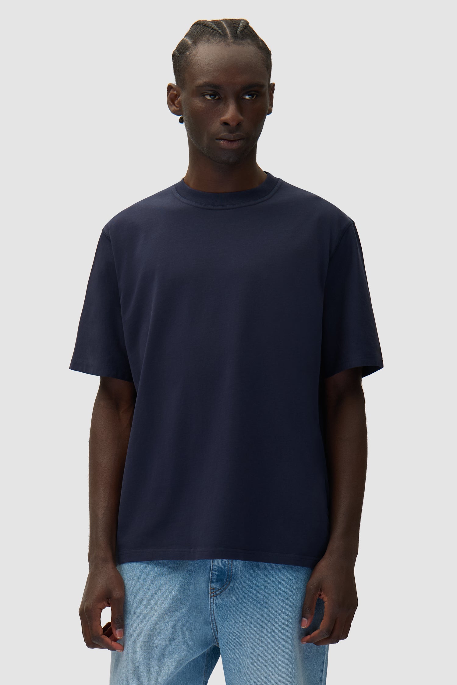 Cut Out Print T-shirt - Navy