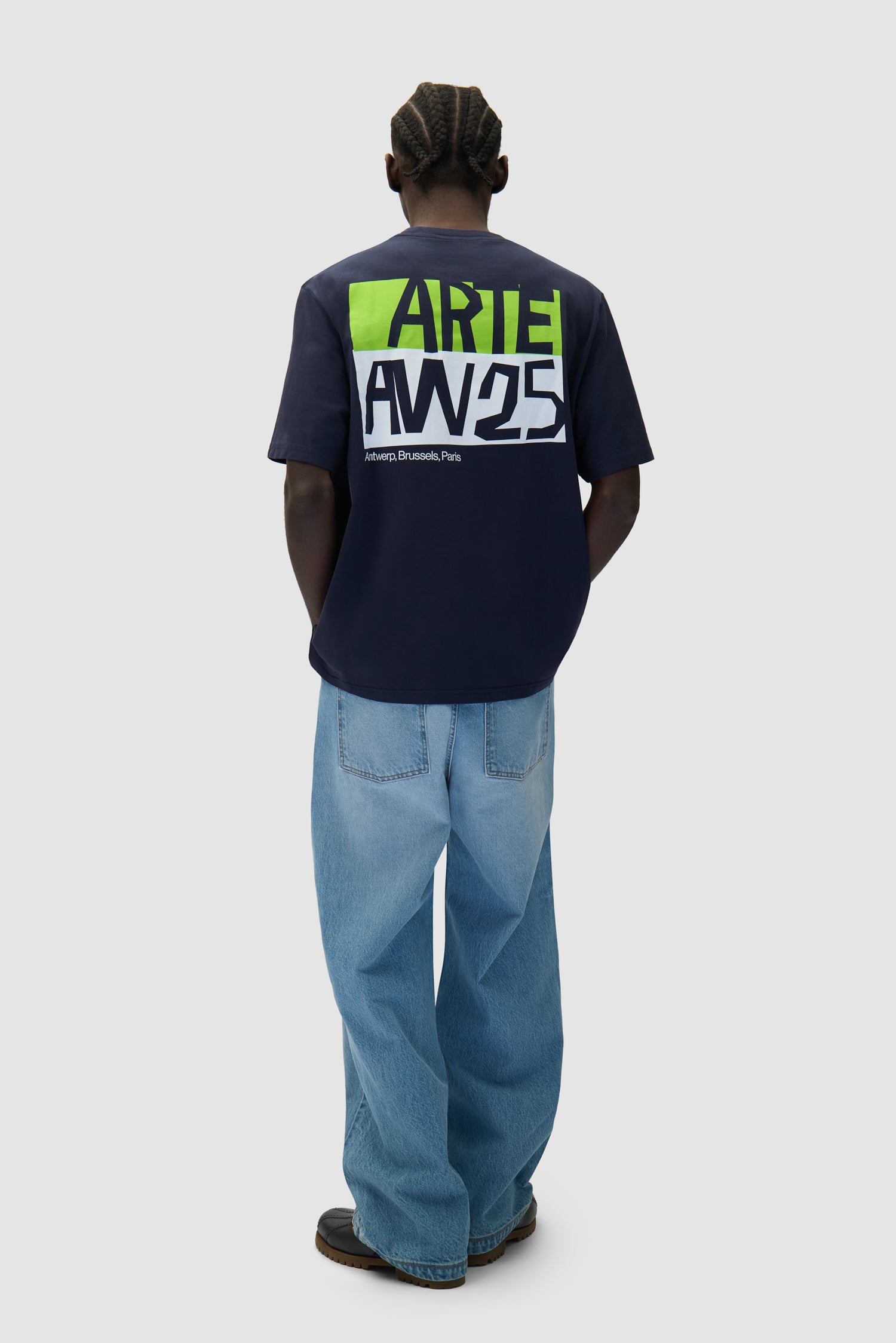 Cut Out Print T-shirt - Navy