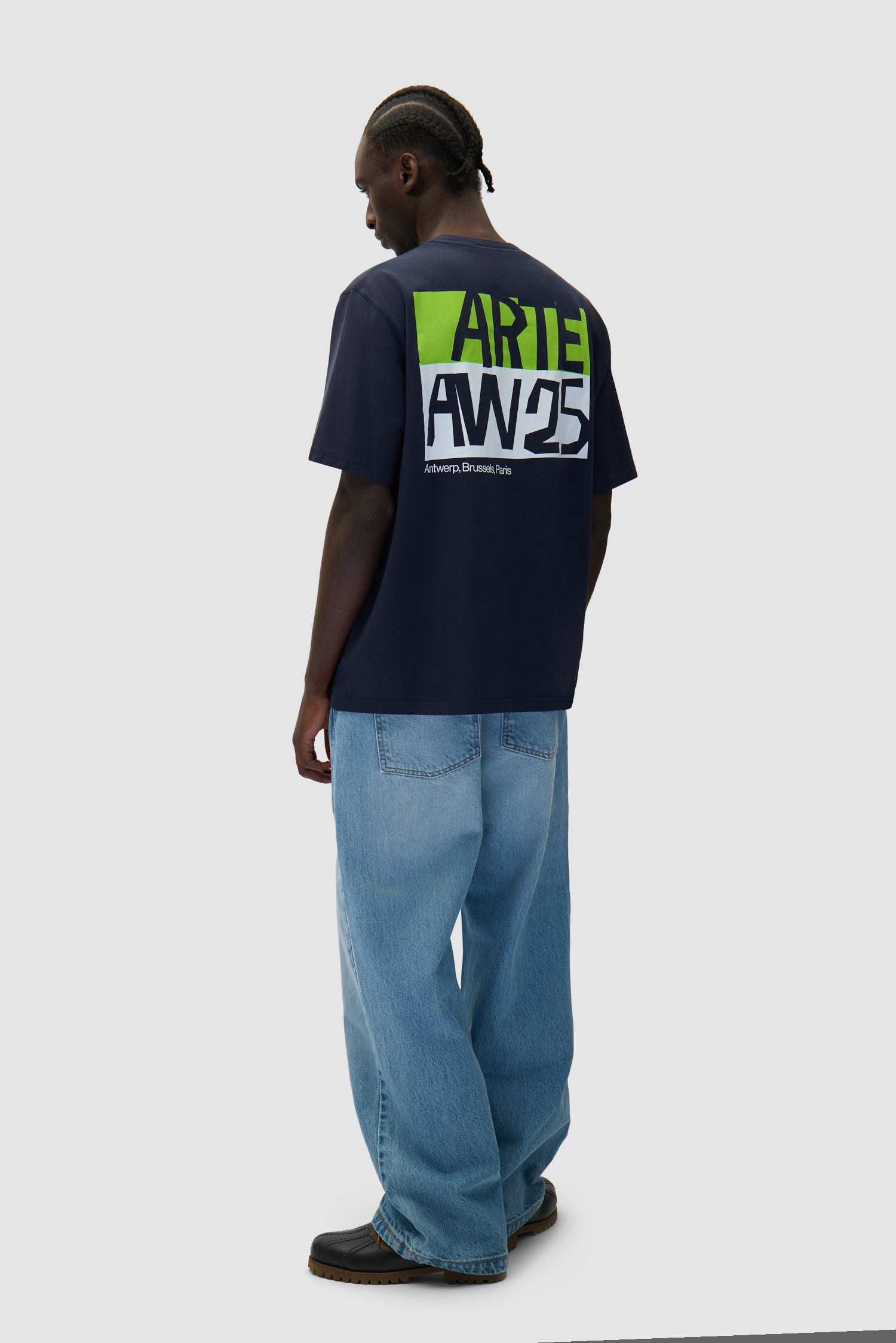 Cut Out Print T-shirt - Navy