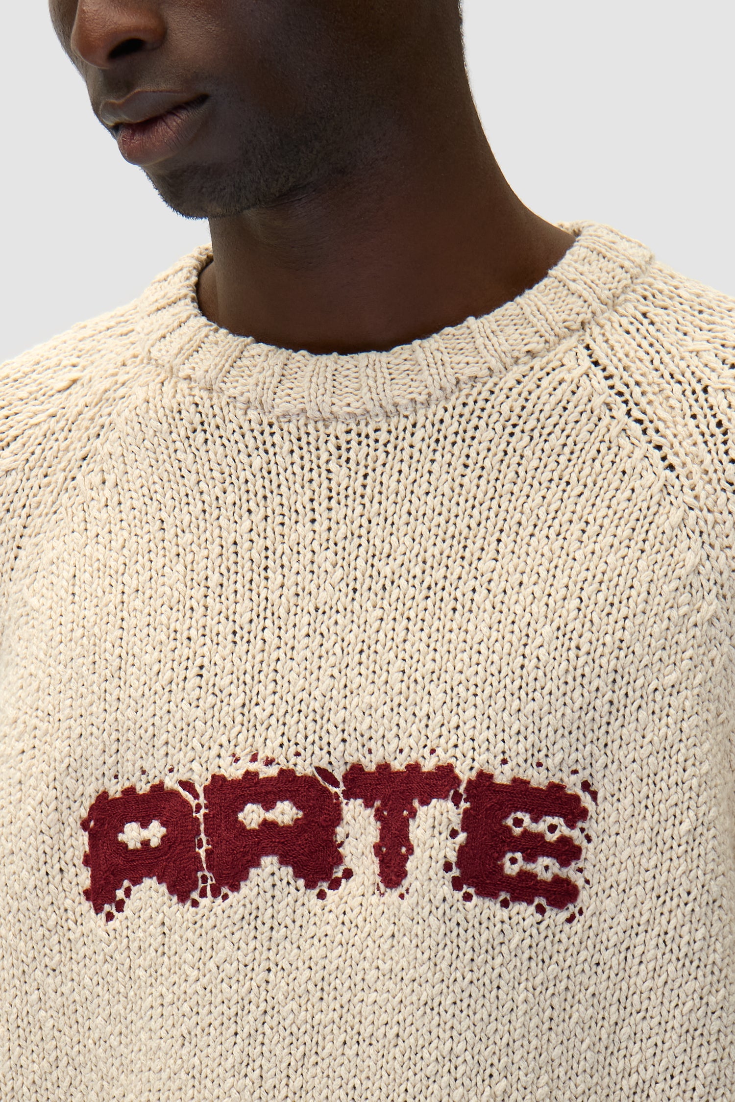 Pixel Front Knit - Cream