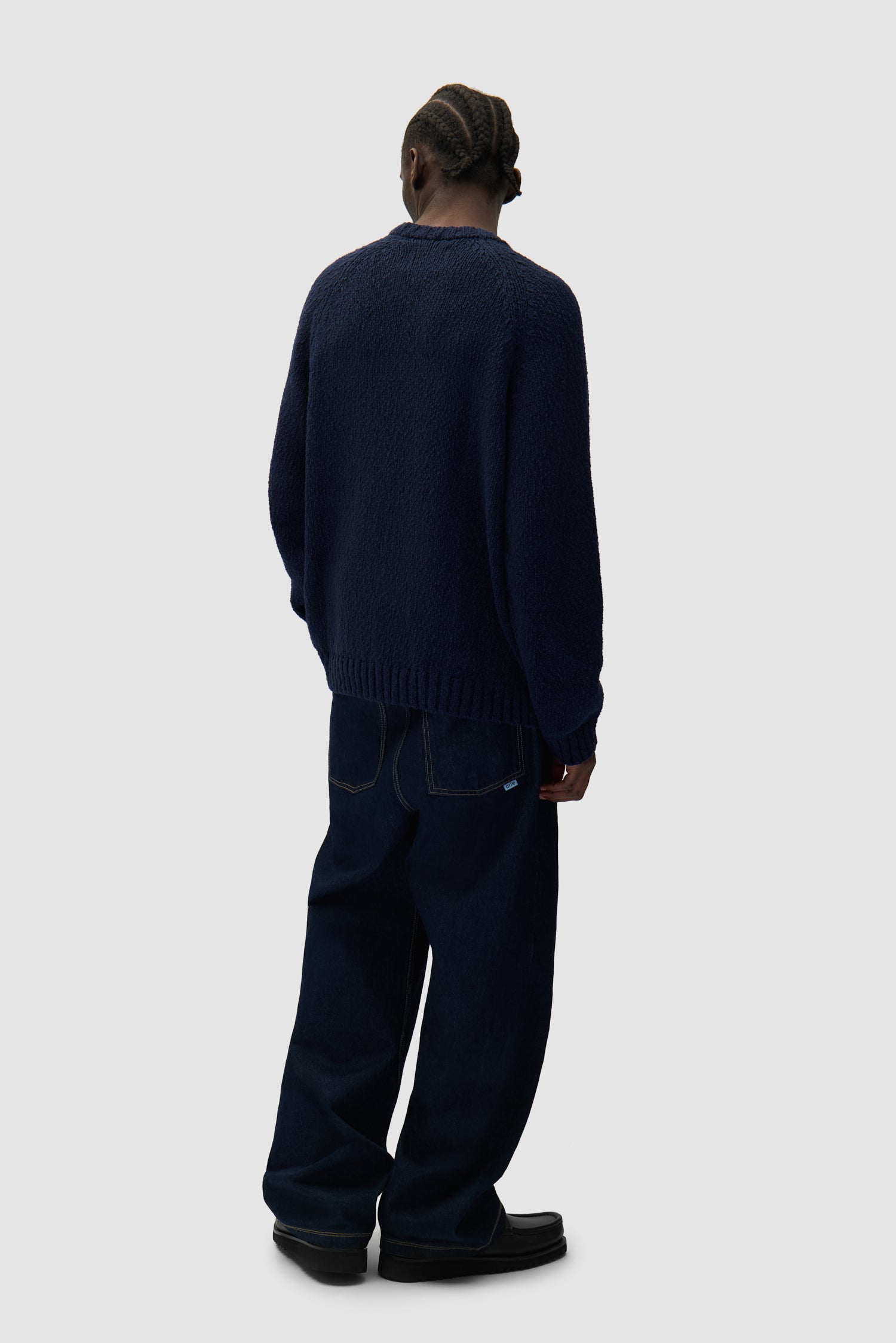 Pixel Front Knit - Navy