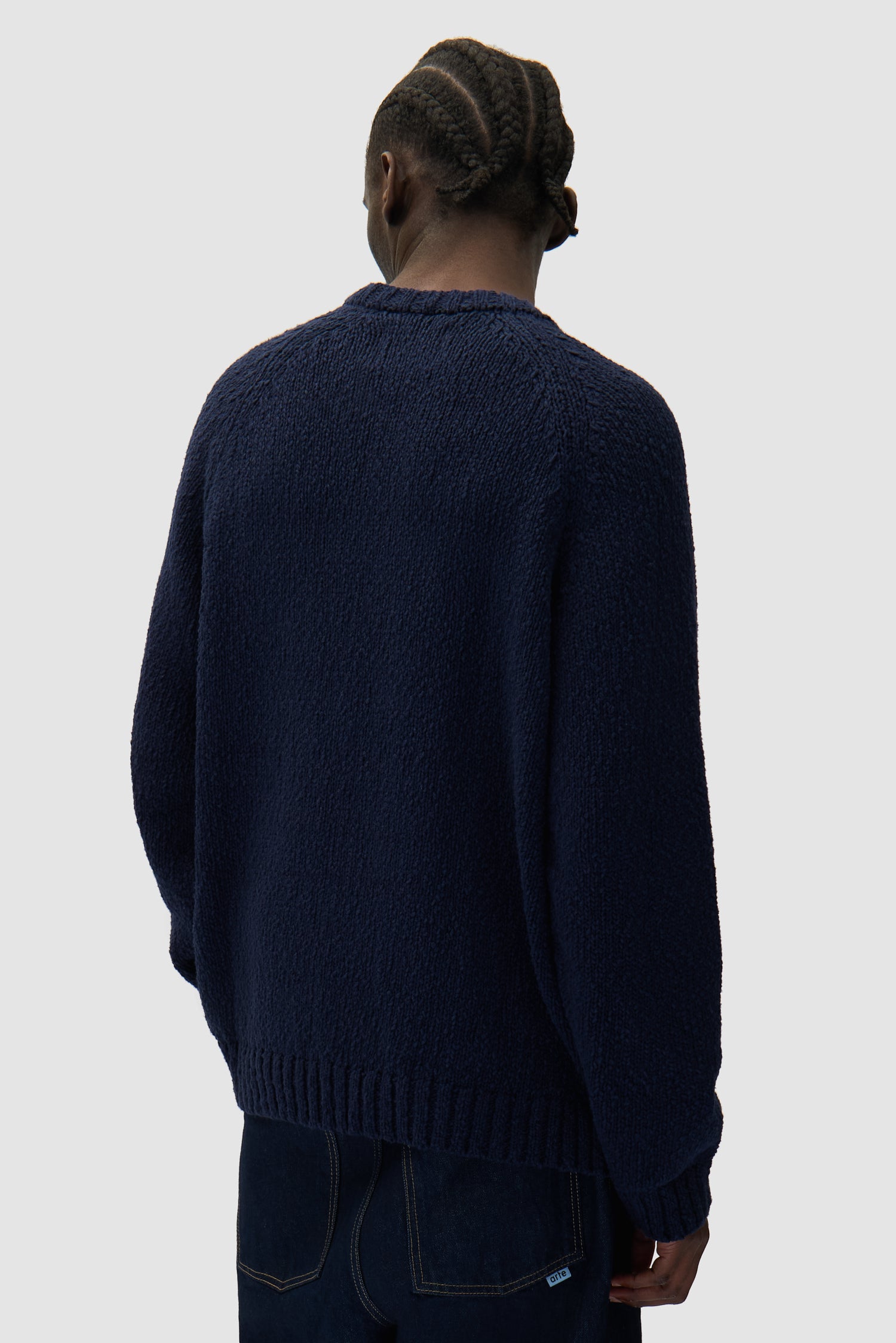 Pixel Front Knit - Navy