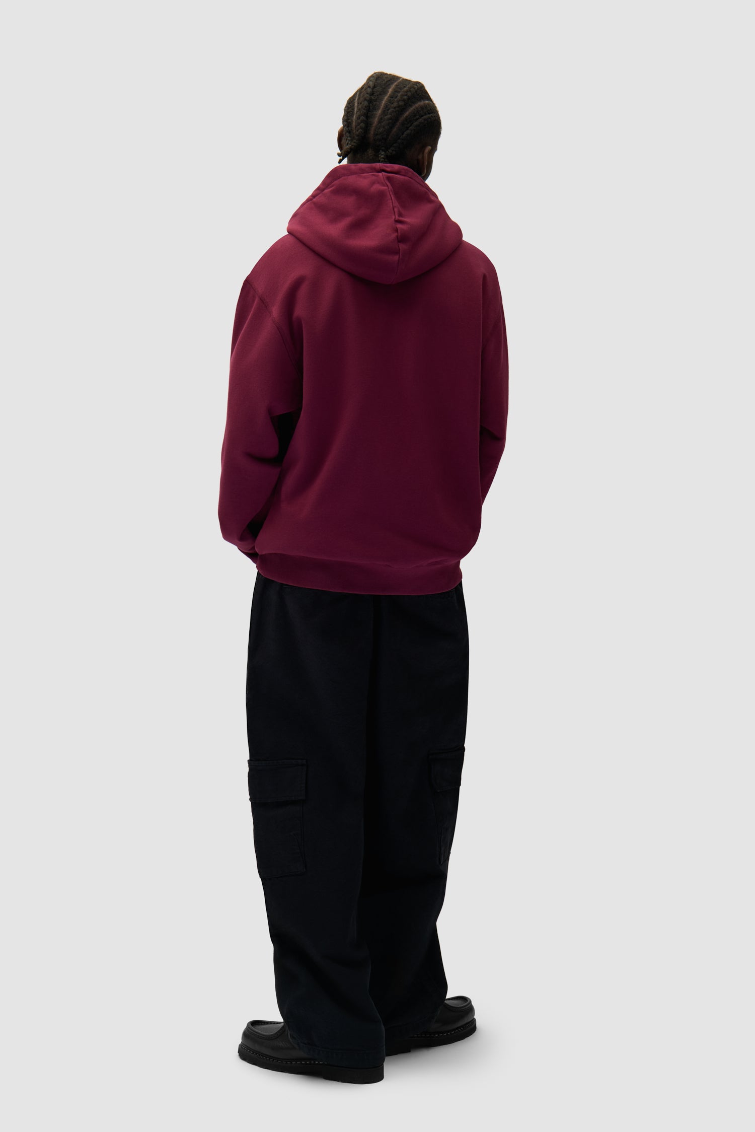 Eye Front Zip Hoodie - Bordeaux